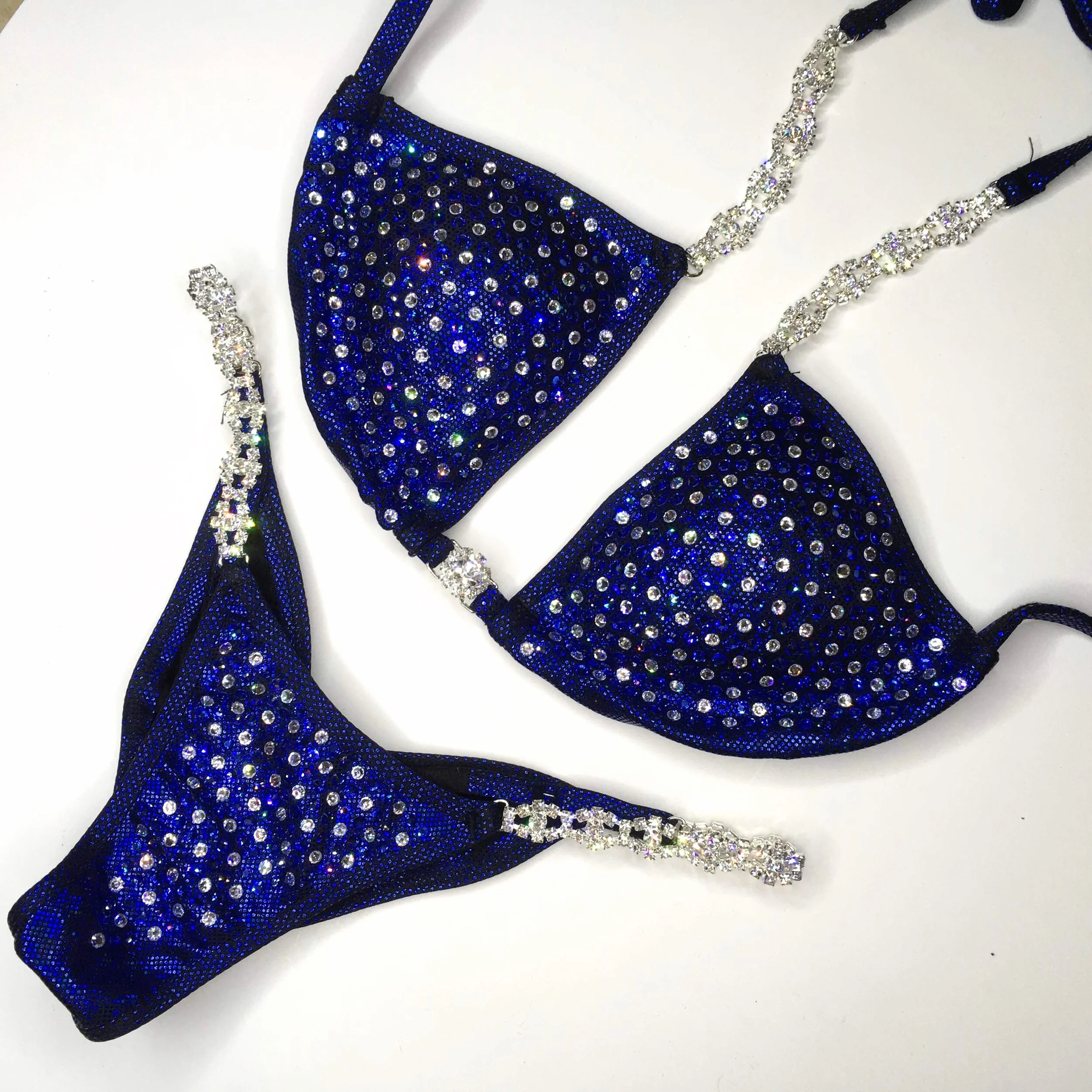 Blue and Silver Competition Bikini