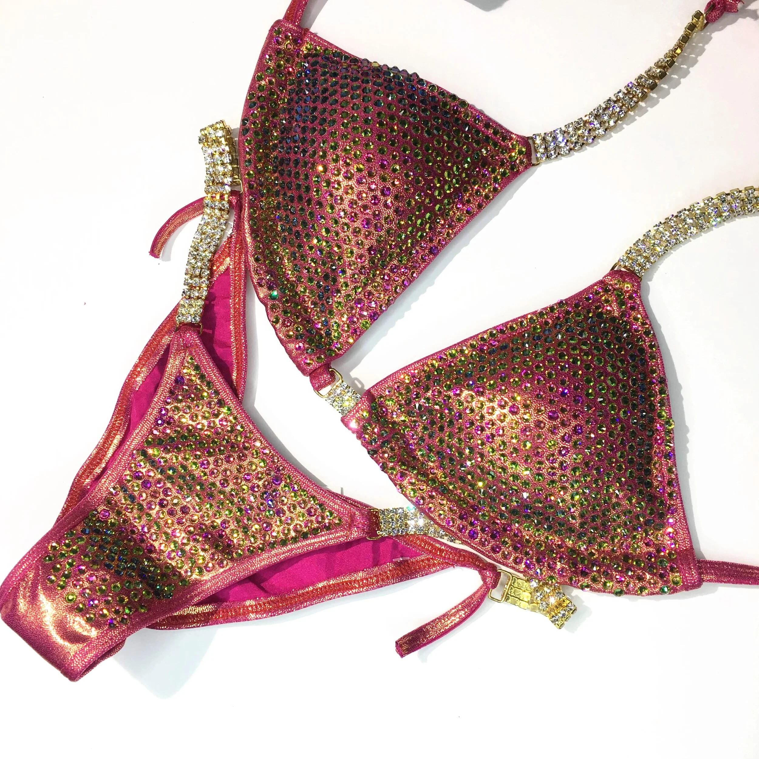 Coral Orange Copper Competition Bikini - *Unique*
