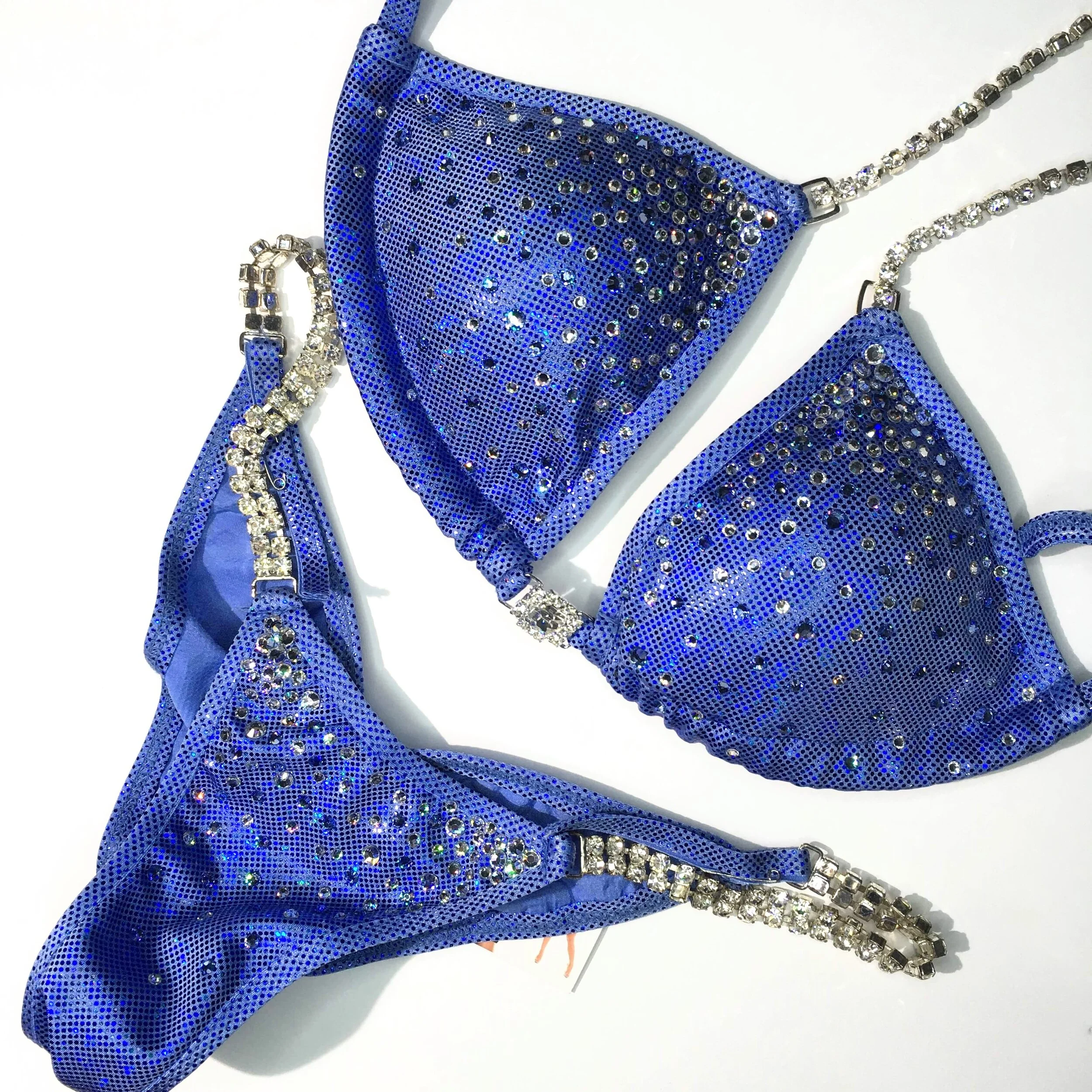 Affordable Periwinkle Blue Competition Bikini - Rainshower