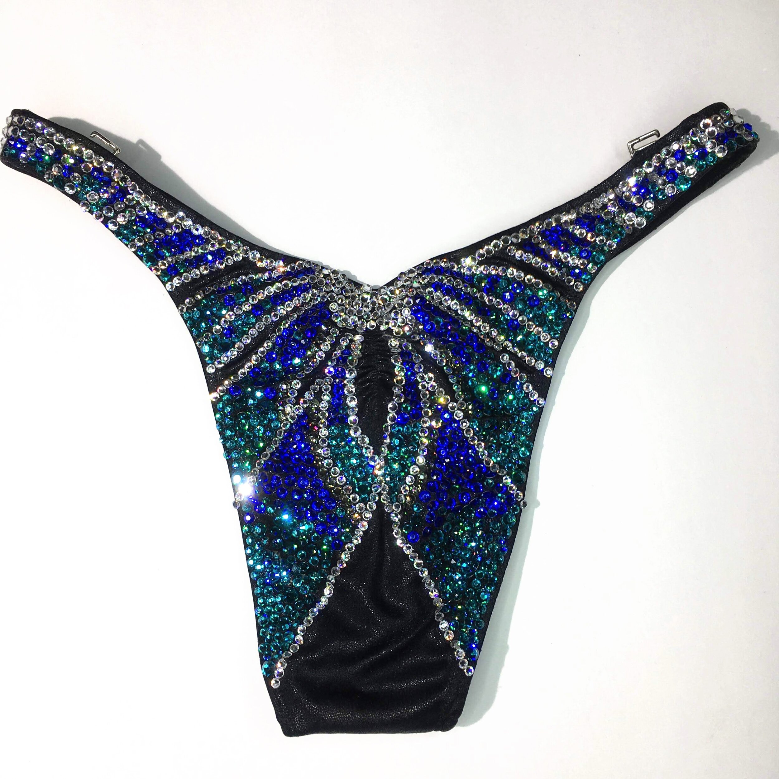 Blue Figure Competition Suit - Affordable - Stunning ~ Shine Bikinis