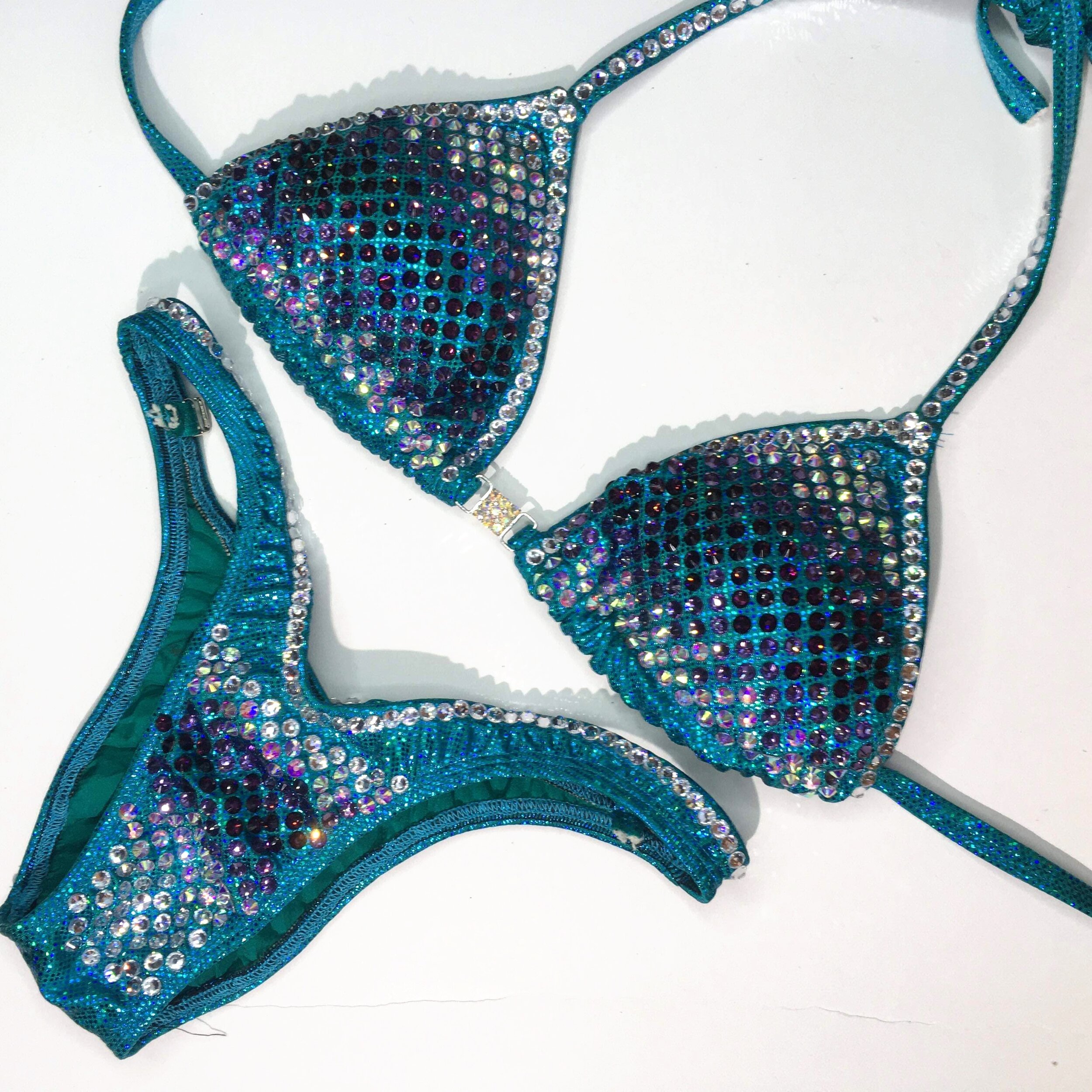 Blue Figure Competition Suit - Color Fade