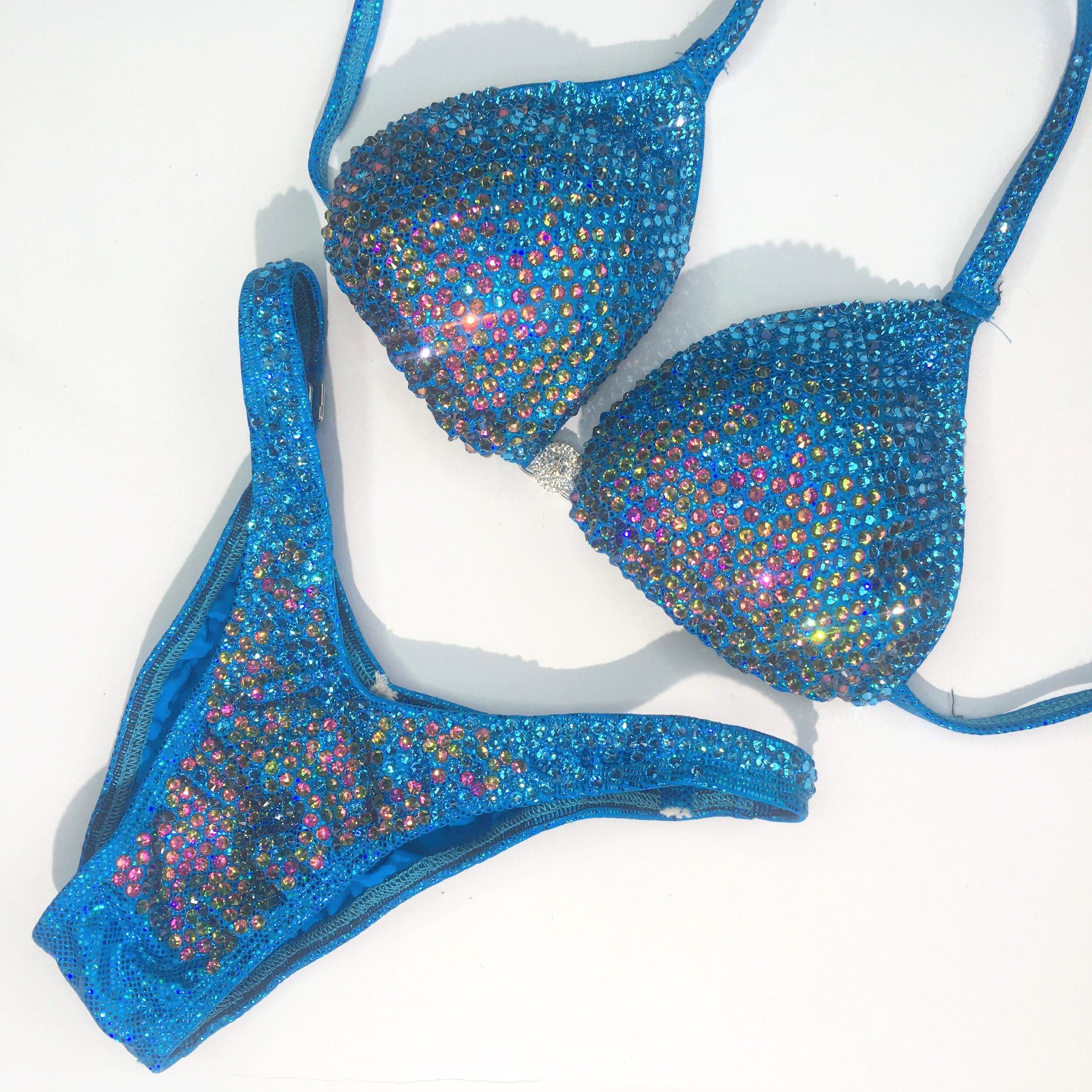 unique teal blue figure suit, figure competition suit, figure suit, turquoise figure suit, womens competition figure suit, npc figure, npc figure suit, blue competition figure suit, unique figure suit
