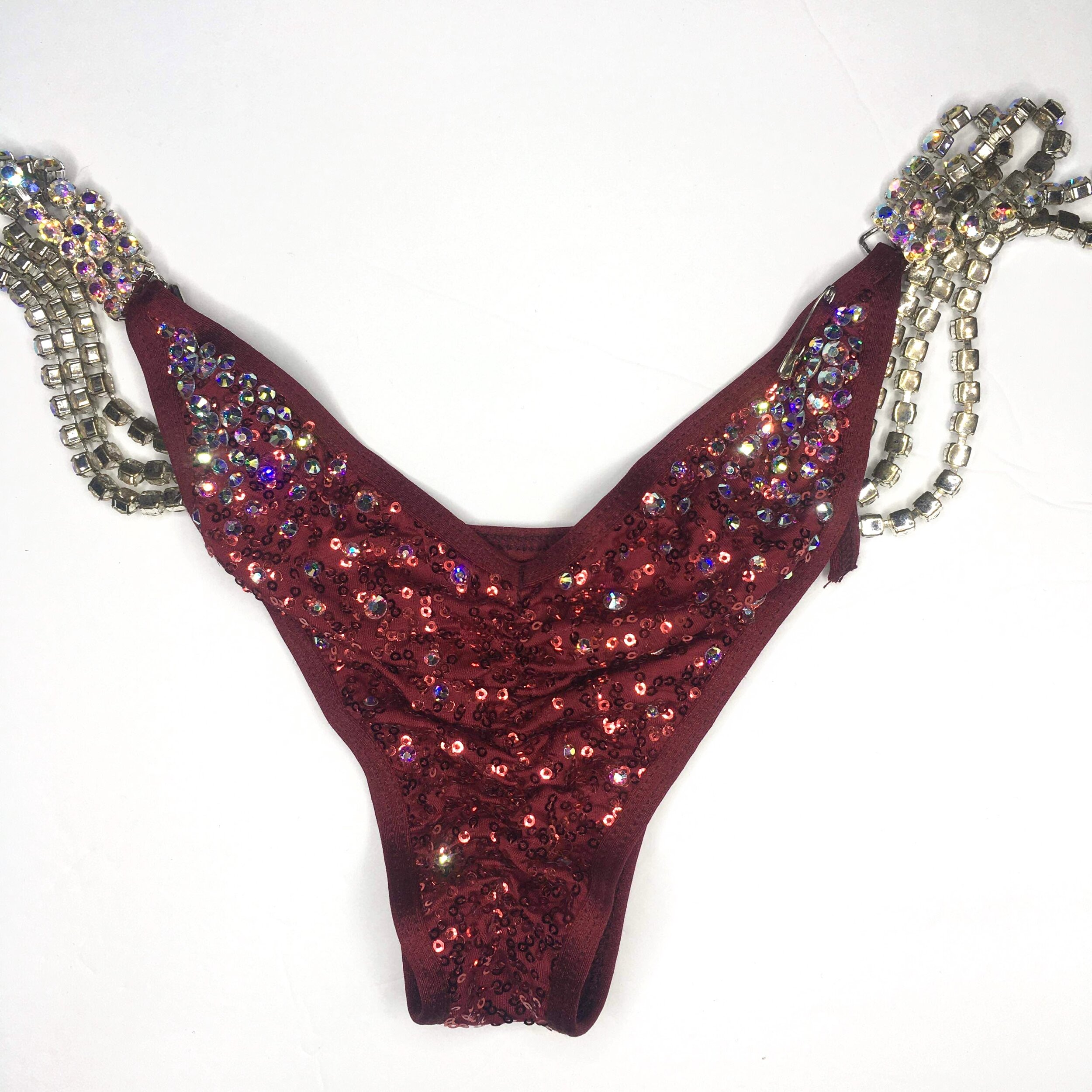 affordable unique wine red bodybuilding competition bikini