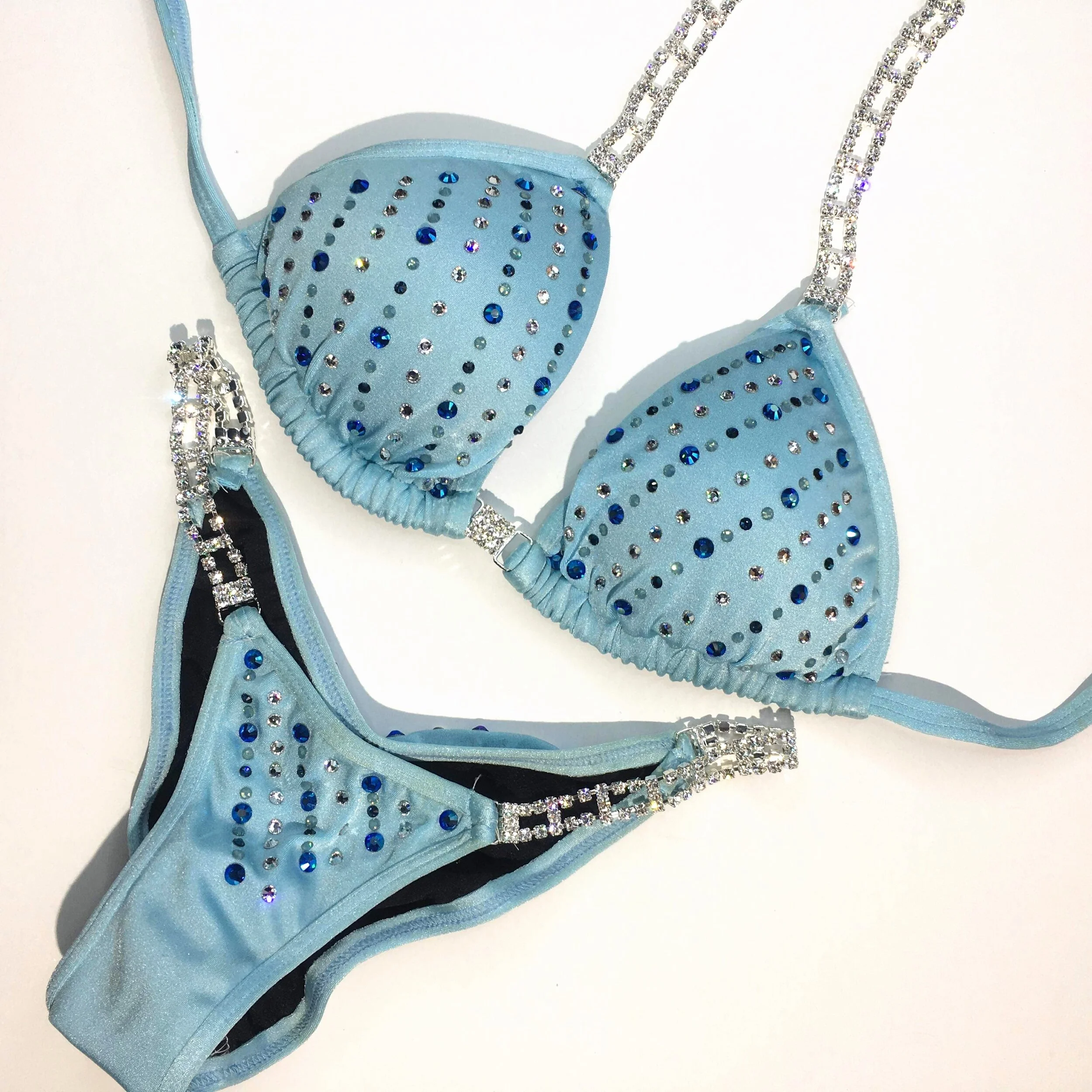 Affordable Light Blue Competition Bikini
