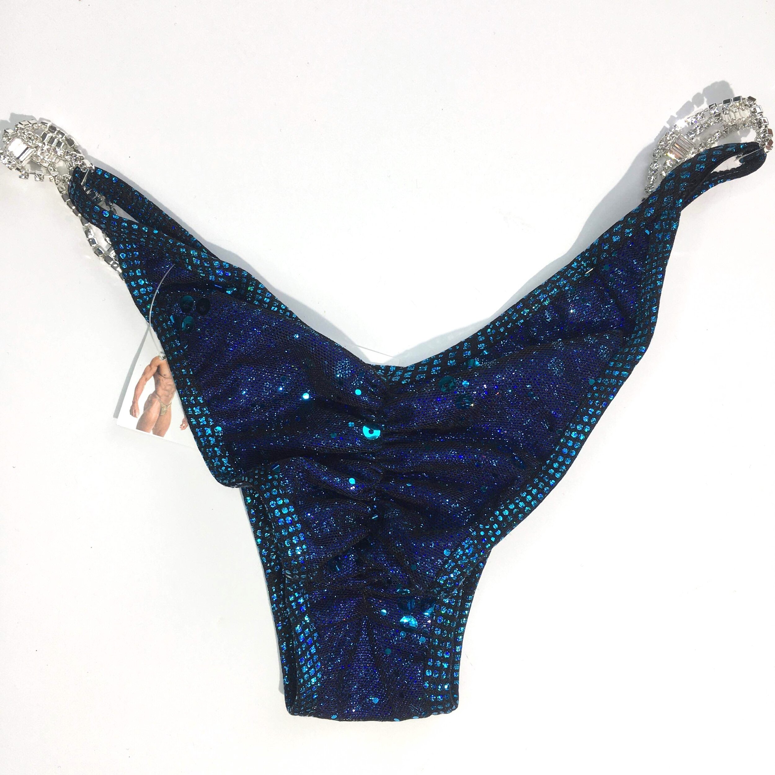 Affordable Team Blue Bodybuilding competition bikini suit