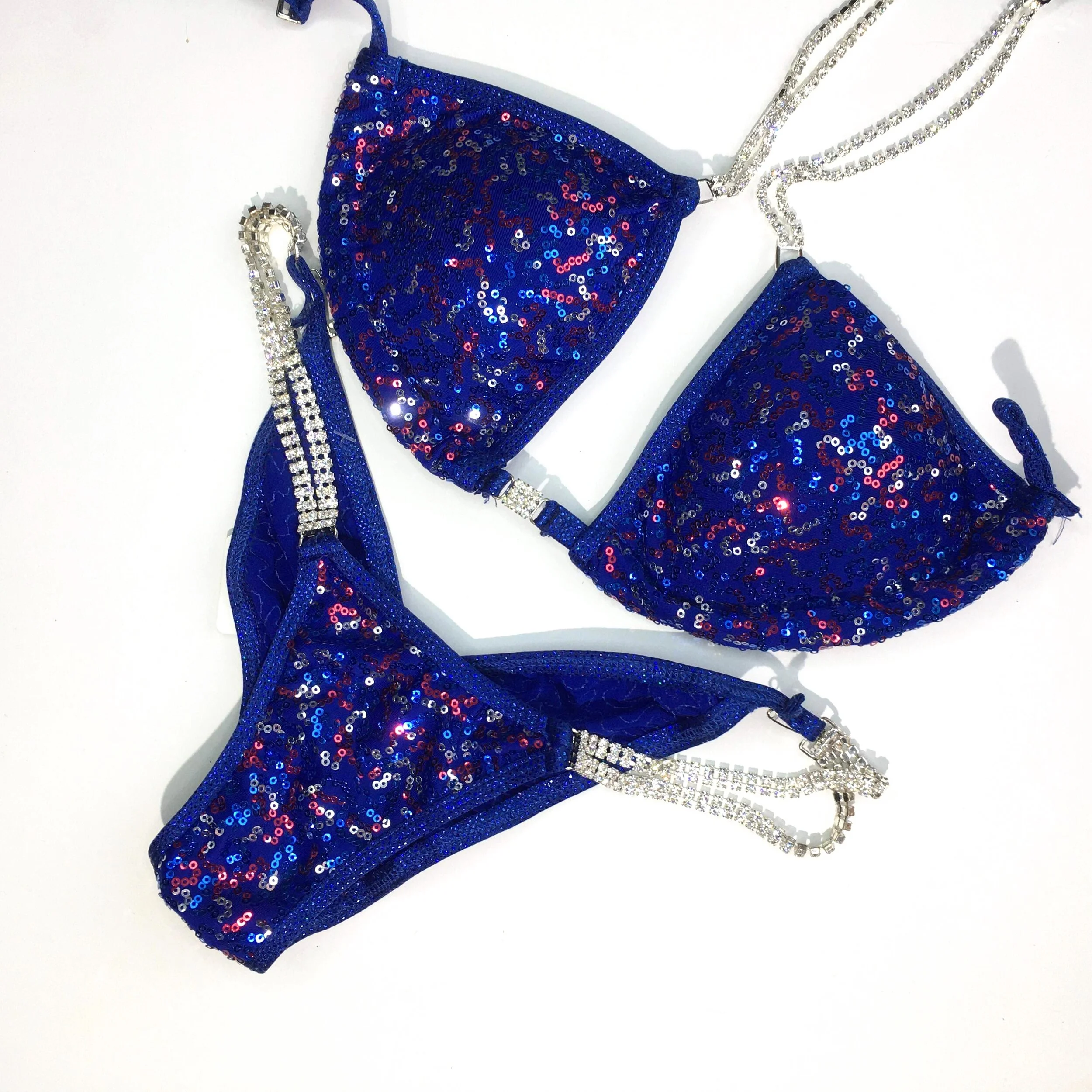 Affordable Blue Competition Bikini - Fourth of July