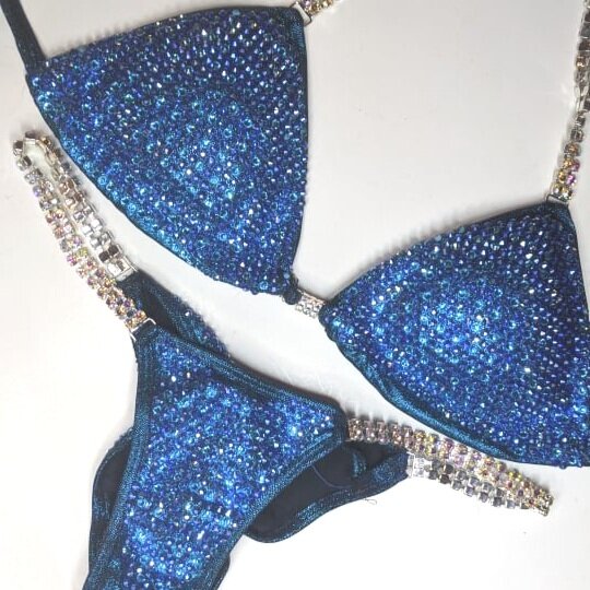 npc bikini, npc bikini, bikini competition suit, competition suit, competition bikini, teal competition bikini, blue competition bikini