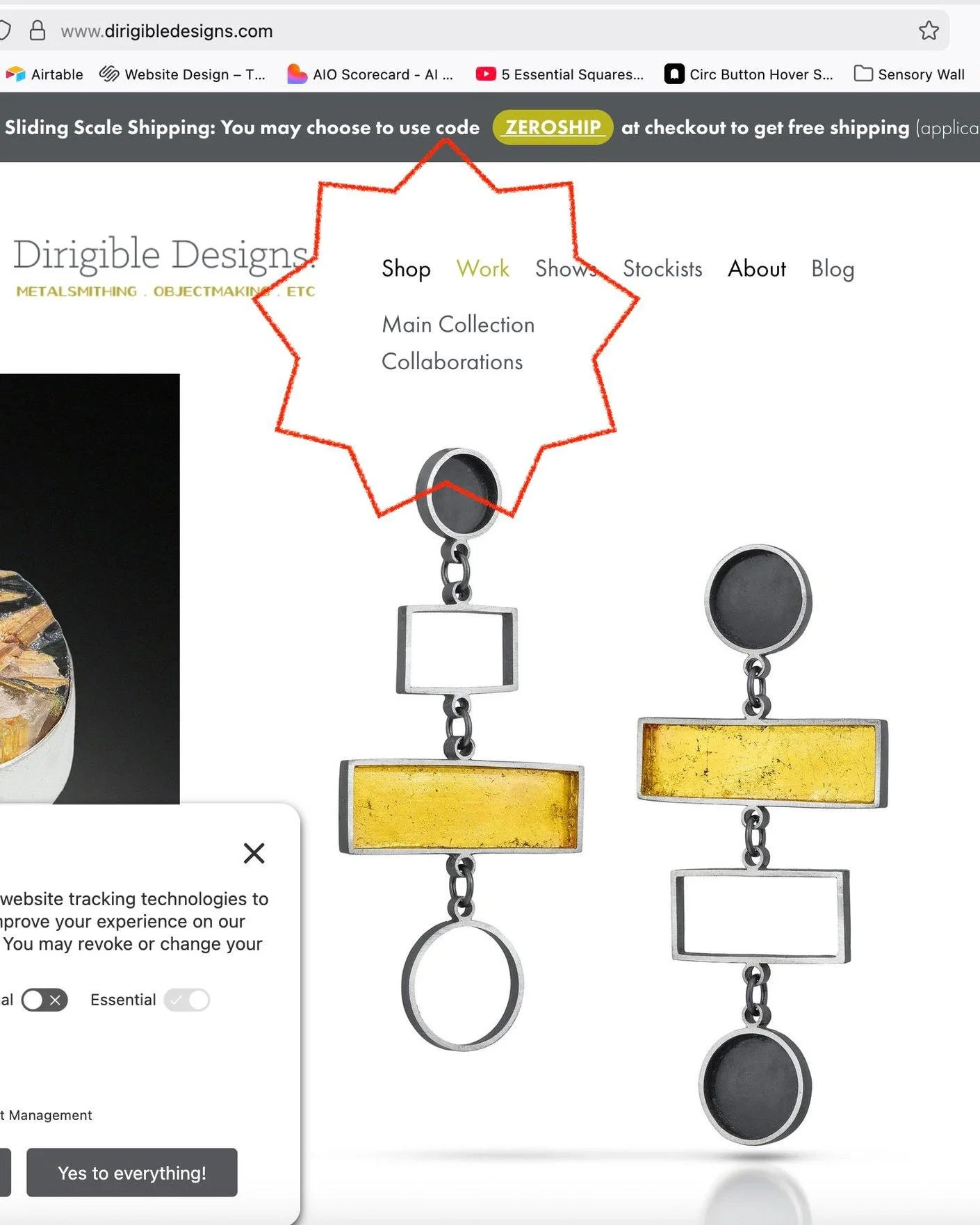 The website I designed for @dirigibledesigns is my pride and joy - maybe because it is my other biz and I spend A LOT of time on it. 😀 One way that I was able to customize this site to work with a separate line of work I have is to create two store 