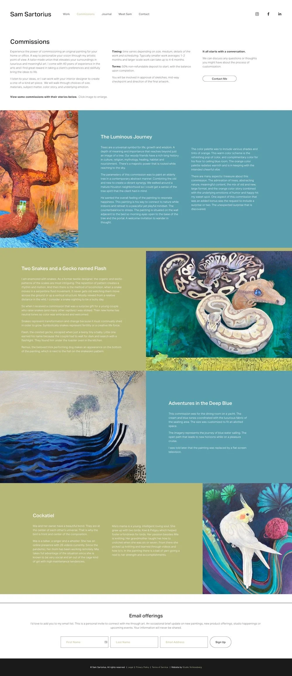 Sam Sartorius Commissions Page