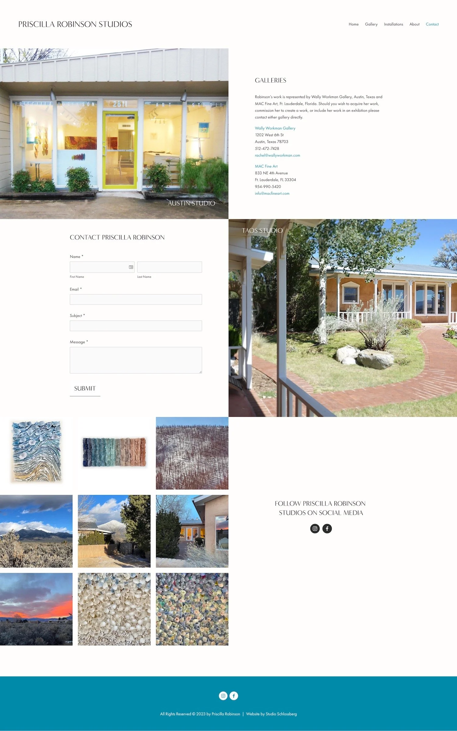 Priscilla Robinson Contact Page