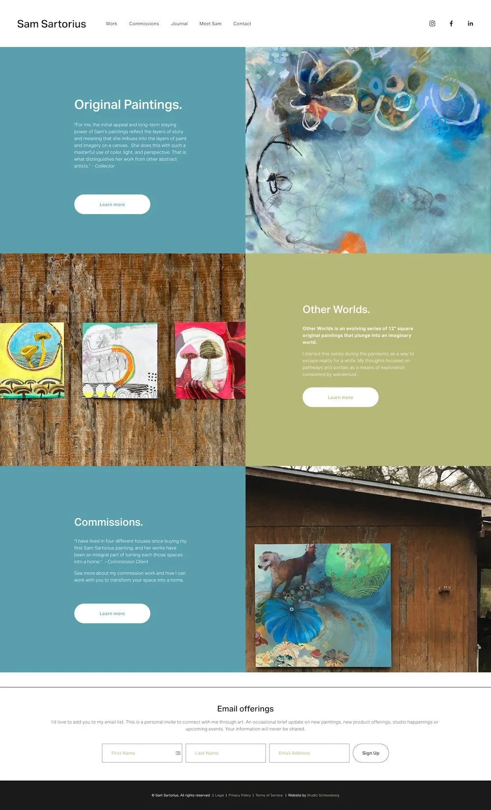 Sam Sartorius Home Page