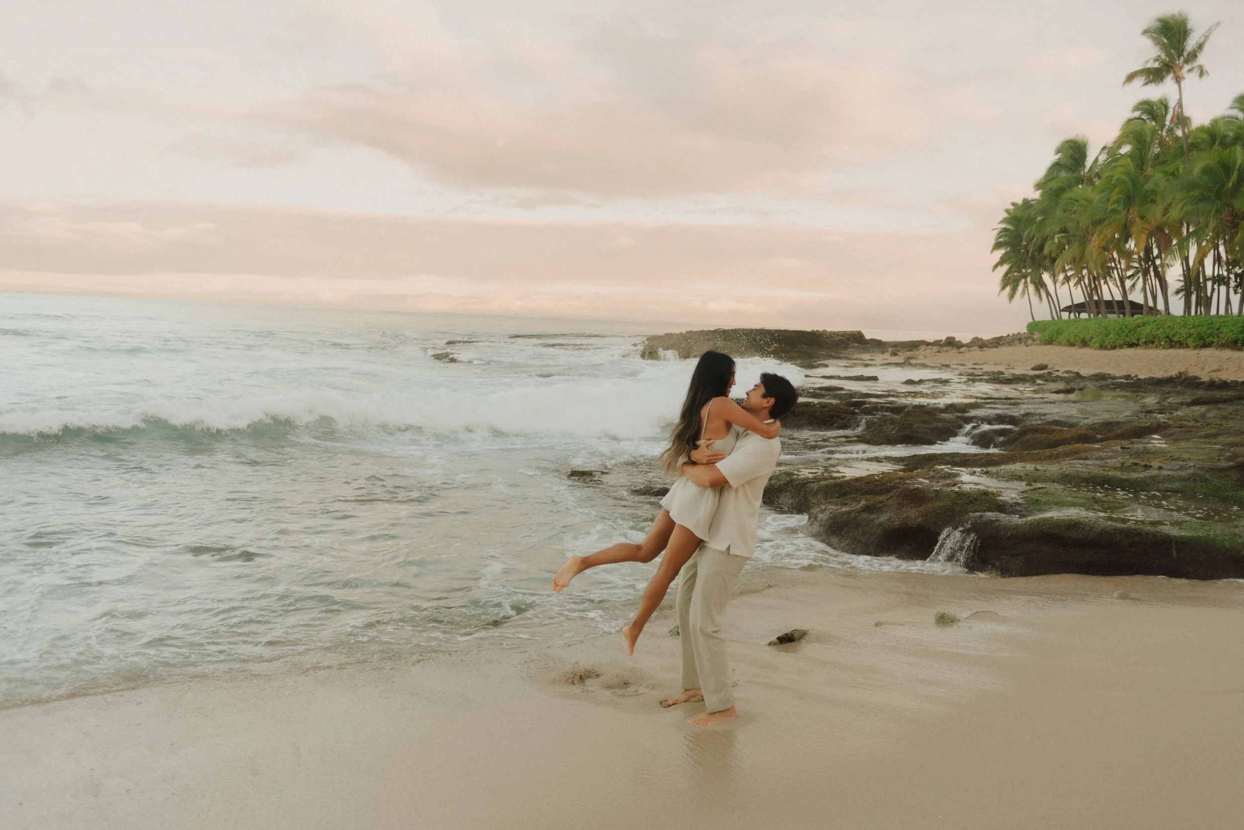 best oahu hawaii engagement photographer, ko olina four seasons engagement photographer, Oahu beach couples engagement
