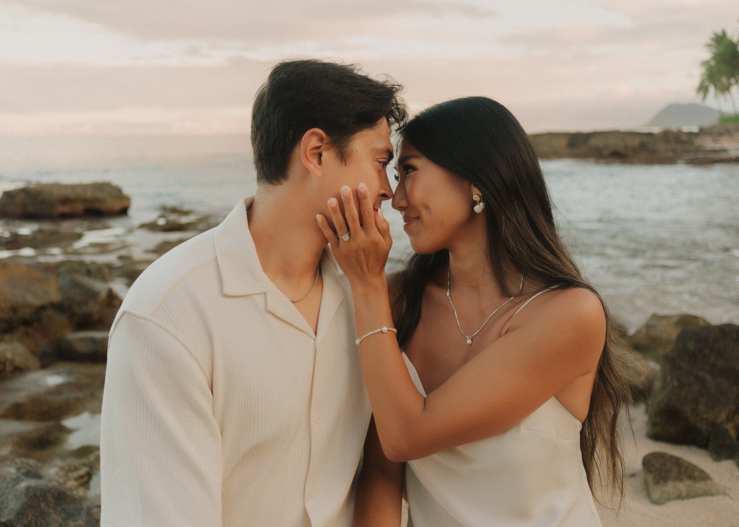 best oahu hawaii engagement photographer, ko olina four seasons engagement photographer, beach couples engagement