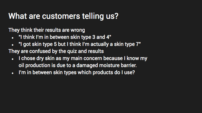 Presented quotes from customers
