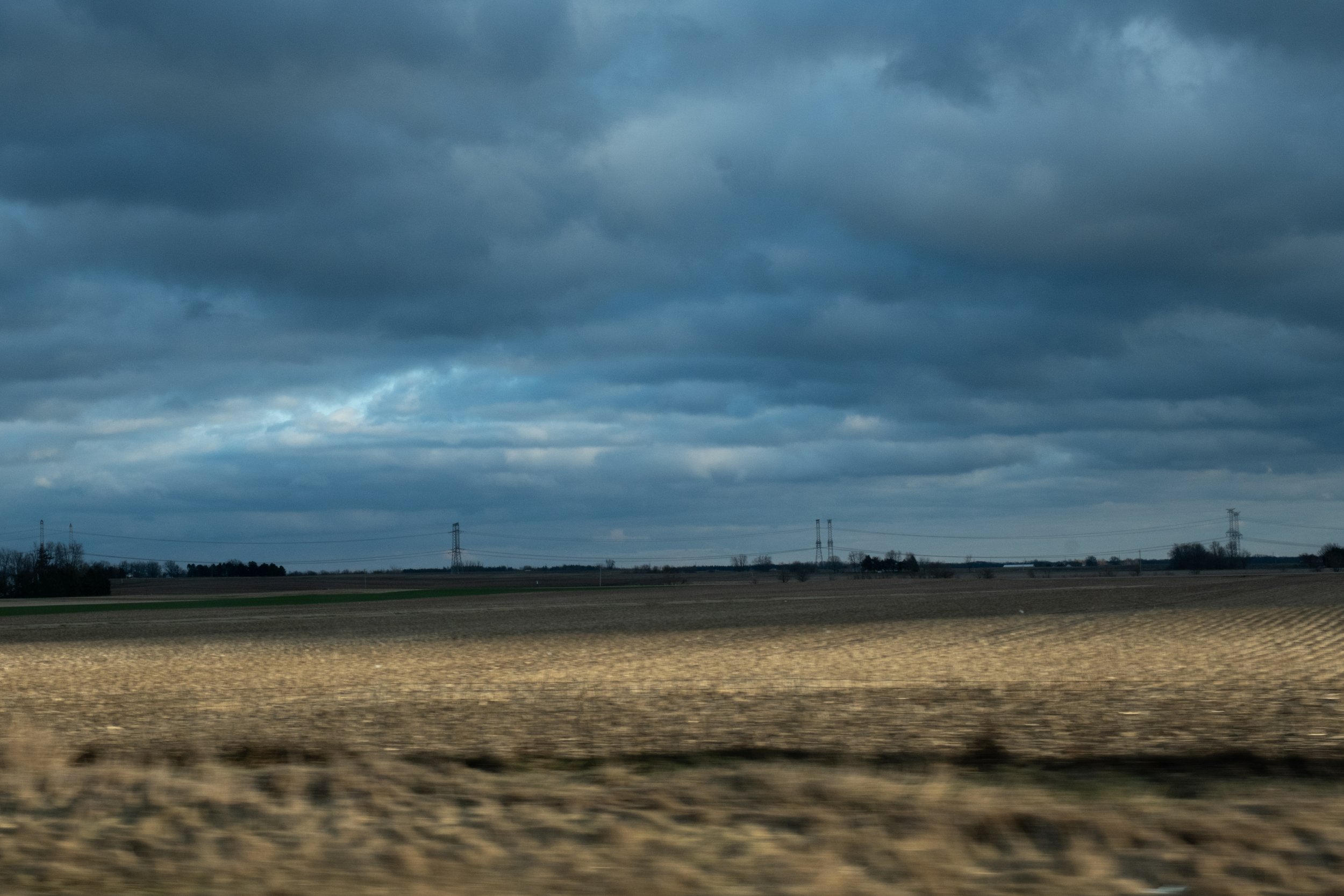  Clouds cover the sky in Pekin, Illinois on April 3, 2022. Jenny Justice says growing up, she considered her community a pretty decent place, but now she just wants to run from it. She thinks addiction here can be attributed to poverty and mental hea