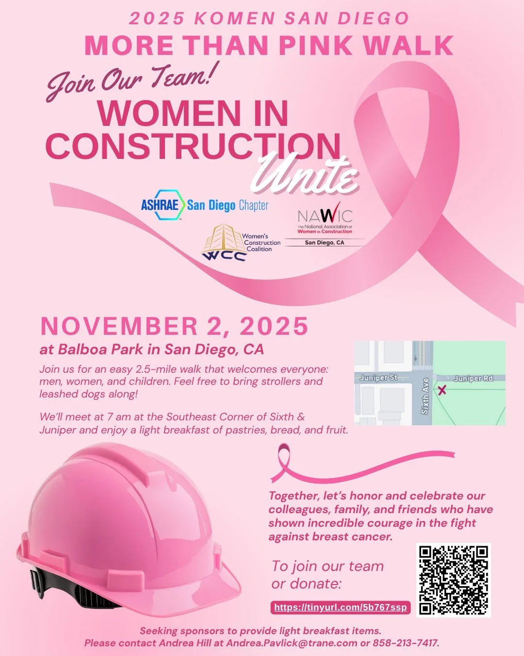 💗 Join the Movement: MORE THAN PINK! 💗 On Sunday, November 2nd, the Women&rsquo;s Construction Coalition (WCC) is joining forces with Women in ASHRAE &ndash; San Diego Chapter and NAWIC San Diego for the Susan G. Komen MORE THAN PINK Walk &mdash; a