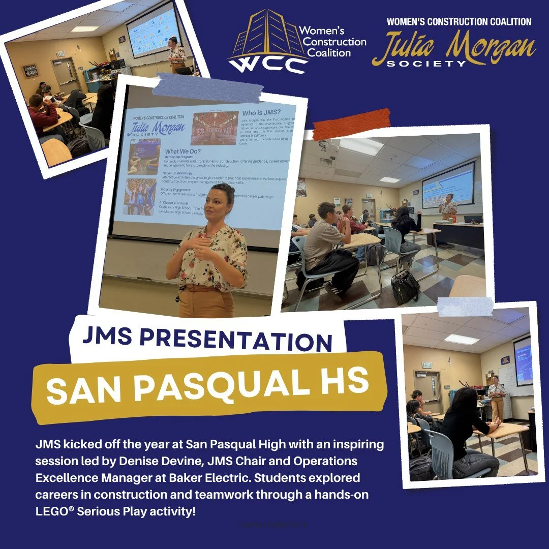 🚧 JMS is off to a strong start at San Pasqual High School! 🎉 Our San Pasqual Chapter mentor and guest speaker Denise Devine, JMS Chair and Operations Excellence Manager at Baker Electric, kicked off the year with an inspiring presentation to the co