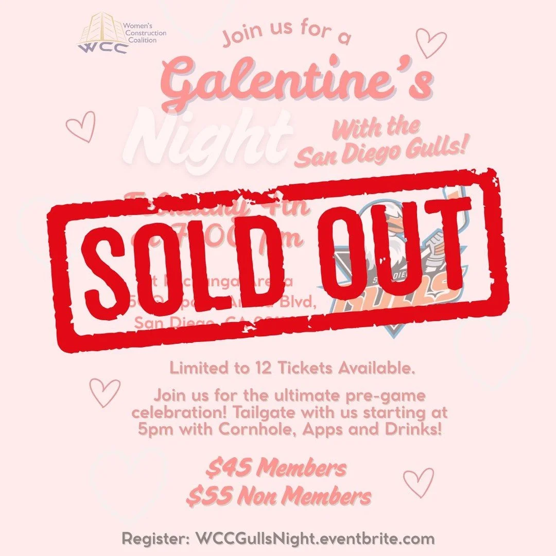 🏒✨ GALENTINE'S NIGHT WITH THE GULLS IS SOLD OUT ✨🏒
WCC&rsquo;s Galentine&rsquo;s Night with the San Diego Gulls has officially sold out. Thank you for the incredible support&mdash;we&rsquo;re looking forward to an unforgettable evening of connectio
