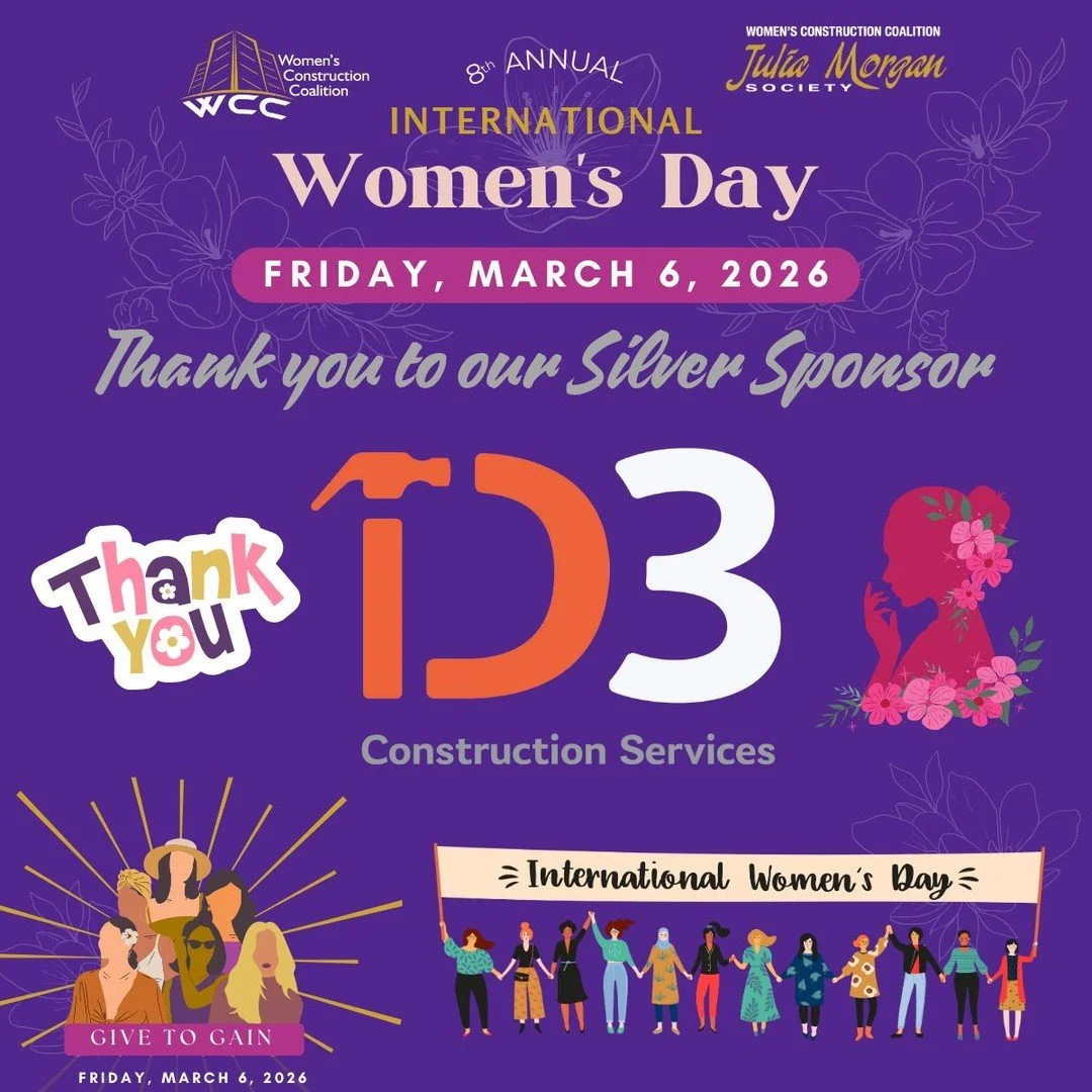 🥈 SILVER SPONSOR SPOTLIGHT: D3 Construction

Thank you to D3 Construction, a Silver Sponsor of WCC&rsquo;s International Women&rsquo;s Day Luncheon on Friday, March 6, 2026, at Bali Hai Restaurant. D3 Construction is a trusted general contractor kno