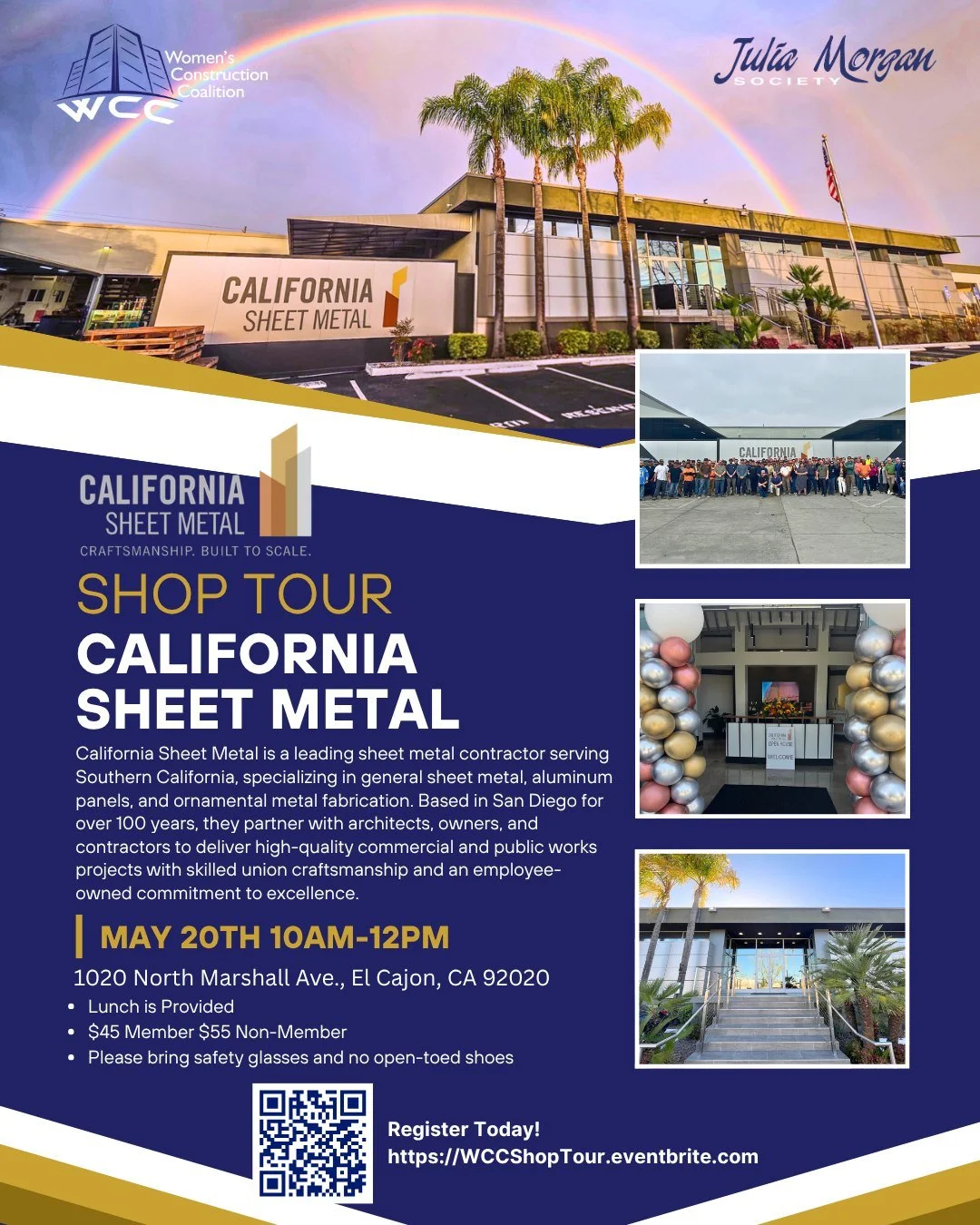 Join us for an exclusive 
🔧 Shop Tour at California Sheet Metal! 🔧

California Sheet Metal is a San Diego&ndash;based contractor specializing in general sheet metal, aluminum panels, and ornamental metal fabrication, delivering high-quality commerc