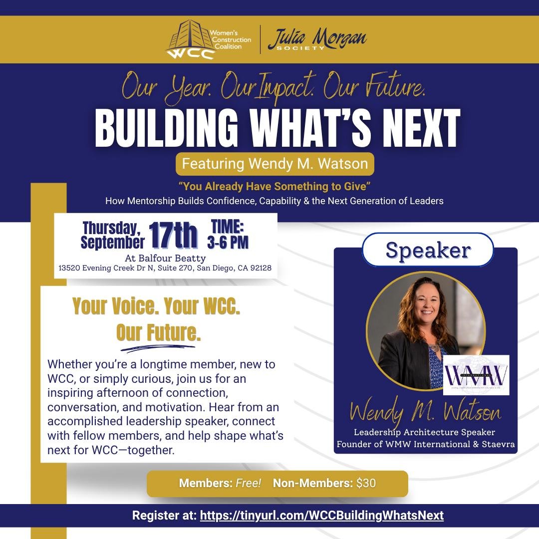 What&rsquo;s next for WCC? We&rsquo;re building it together&mdash;and we want you to be part of it. Join us for a special afternoon as we reflect on WCC&rsquo;s impact, learn more about where we&rsquo;re headed, and explore the many ways you can get 