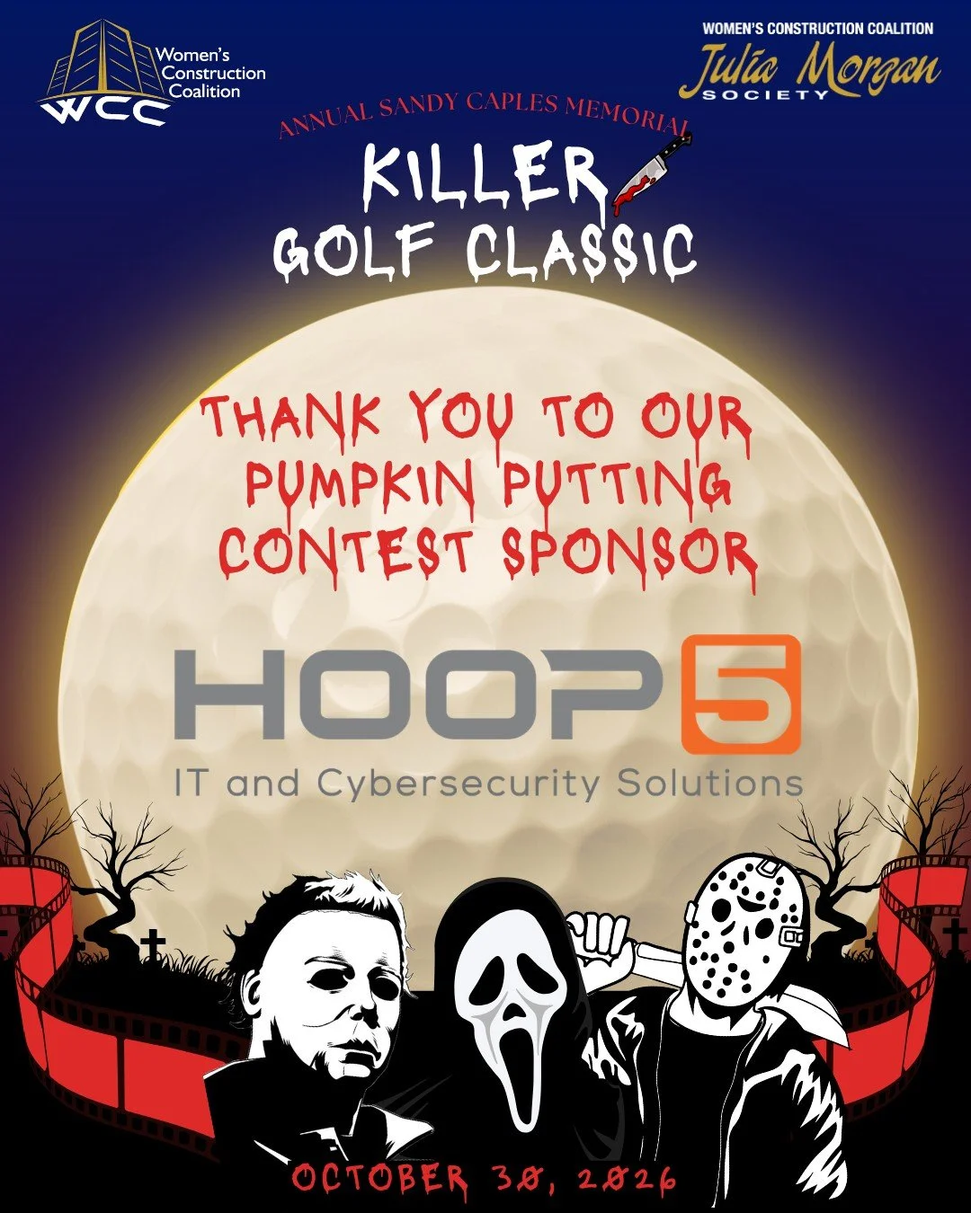 🎃 PUTT YOUR BEST FOOT FORWARD &mdash; AND KEEP IT IN THE PATCH! 🎃 A huge thank you to Hoop5 Networks for being our Pumpkin Putting Contest Sponsor at WCC&rsquo;s 4th Annual Sandy Caples Memorial Killer Golf Classic! 🏌️&zwj;♀️🎃 Hoop5 Networks is a