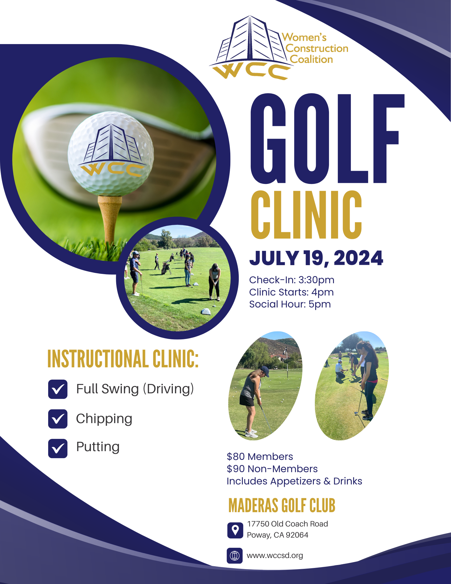 WCC July Golf Clinic — Women's Construction Coalition