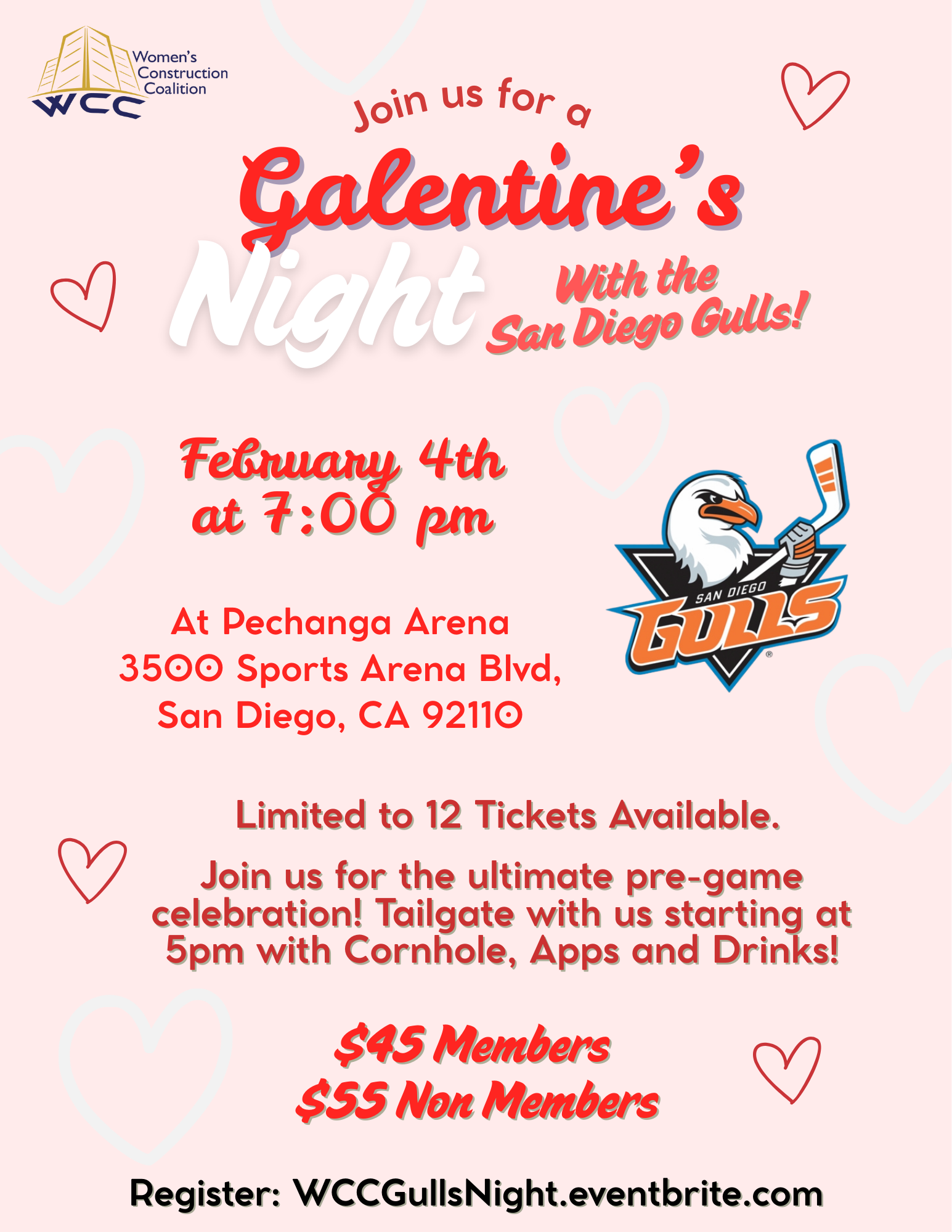 Gulls Night Galentine's Event with WCC