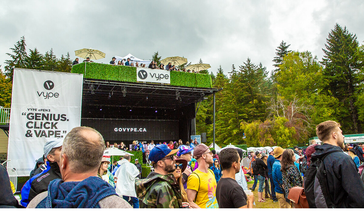 Festival goers enjoying the entertainment at Skookum Music Festival in Vancouver, B.C. 