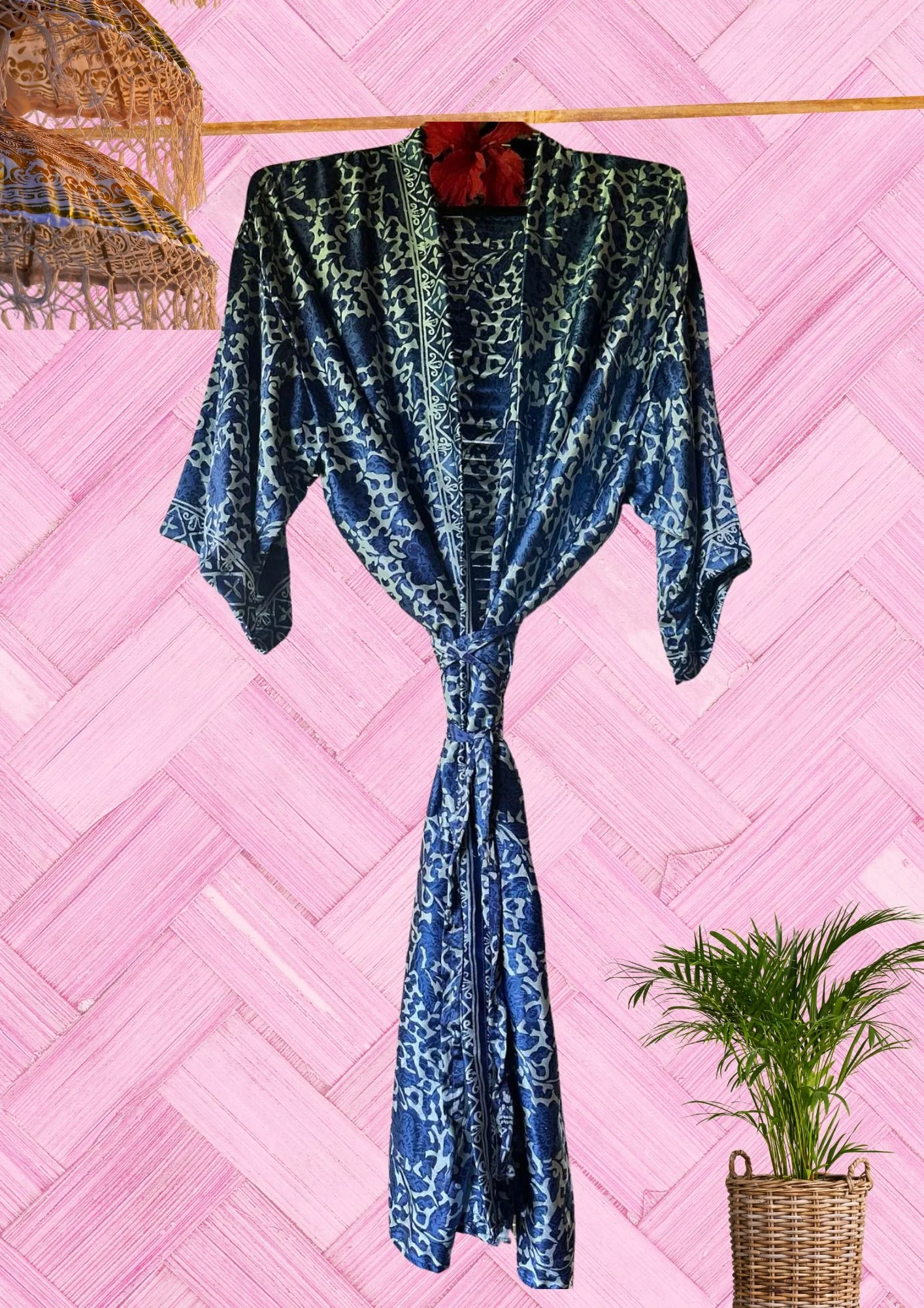 Silk Kimono Robe Batik Lush. Lotus Blue.jpg