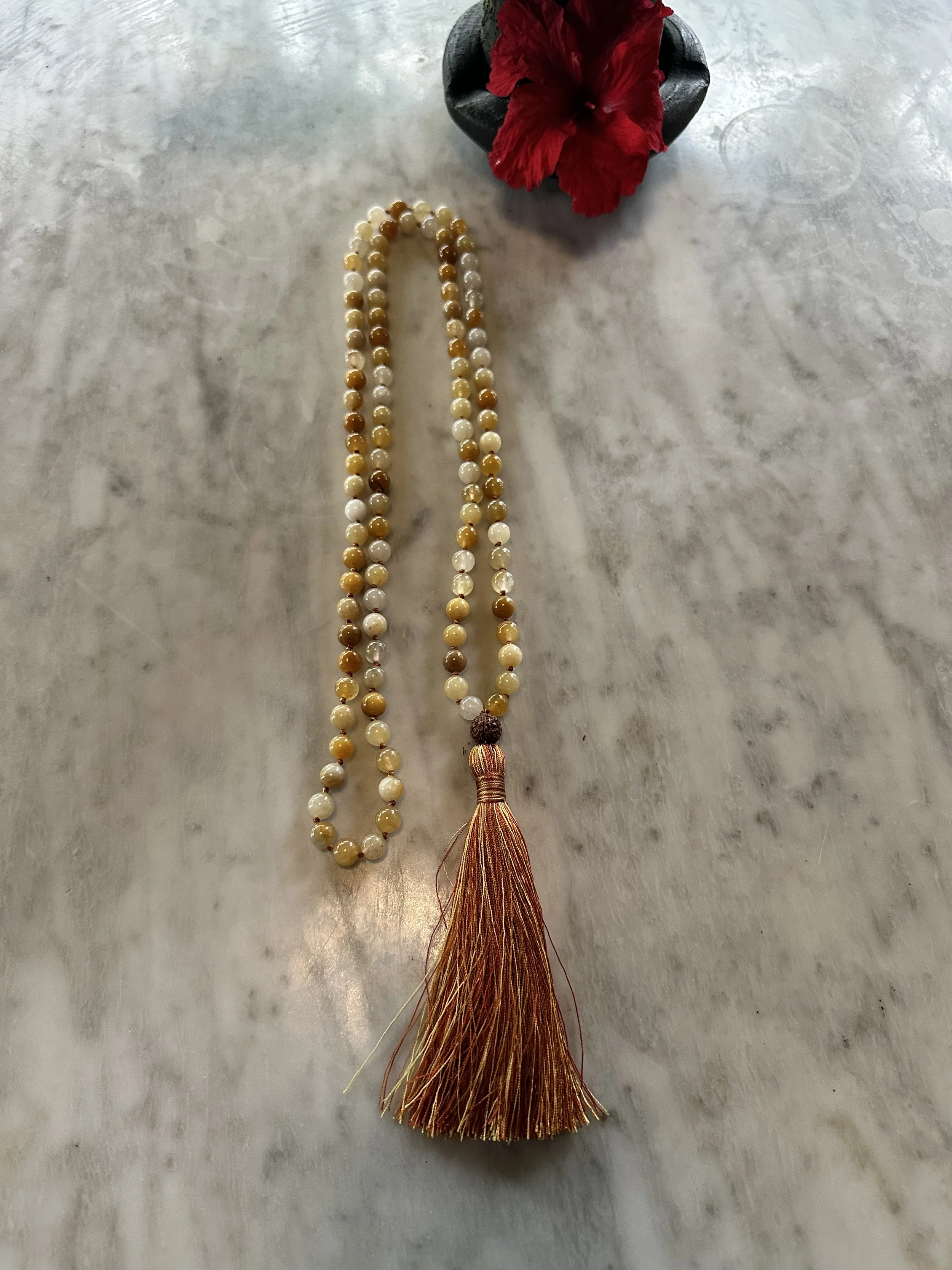 Tangerine crystal mala beads 108.jpg