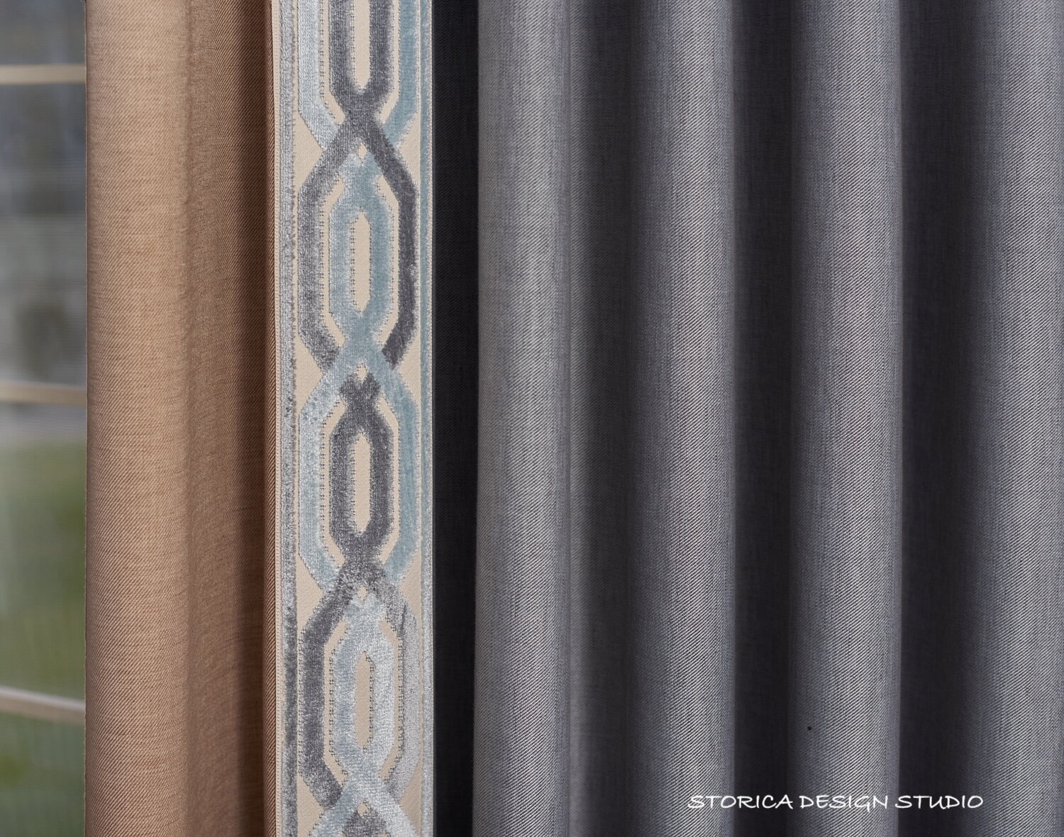 Custom drapery is always a perfect finishing touch to the bespoken design for your home. Every panel is always tailored to fit your unique style and space. A harmonious blend of textures and patterns are considered and used to create a statement of l