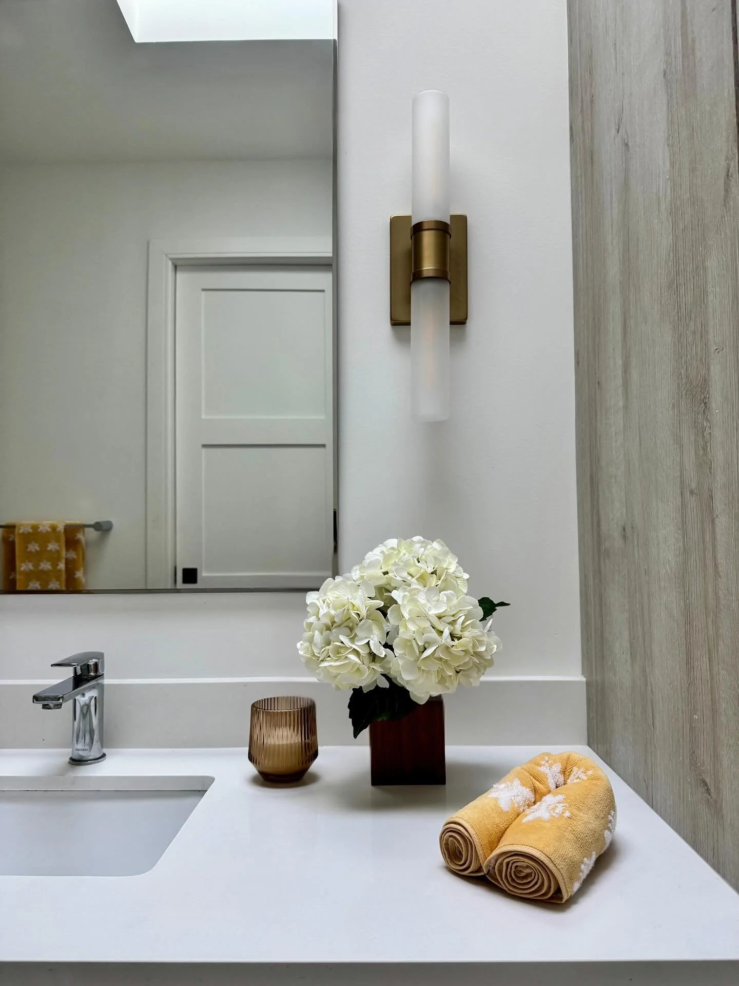 Today is a very special day because it is my birthday! I have great plans for the year to come and look forward to completing many more exciting projects!

A small but mighty part was finished today with this girls bathroom renovation finally styled 