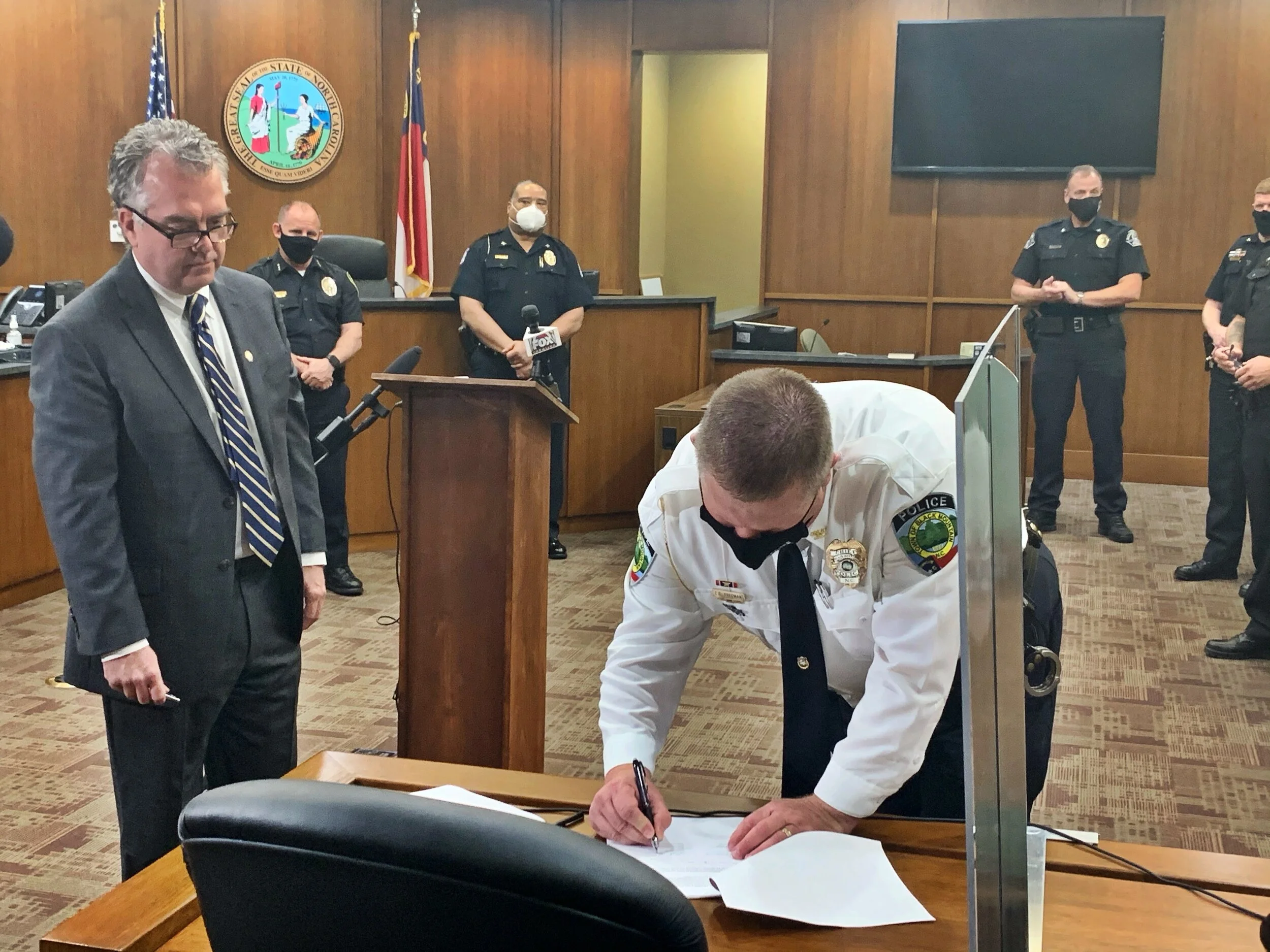 Document provides clarification on reporting officer misconduct