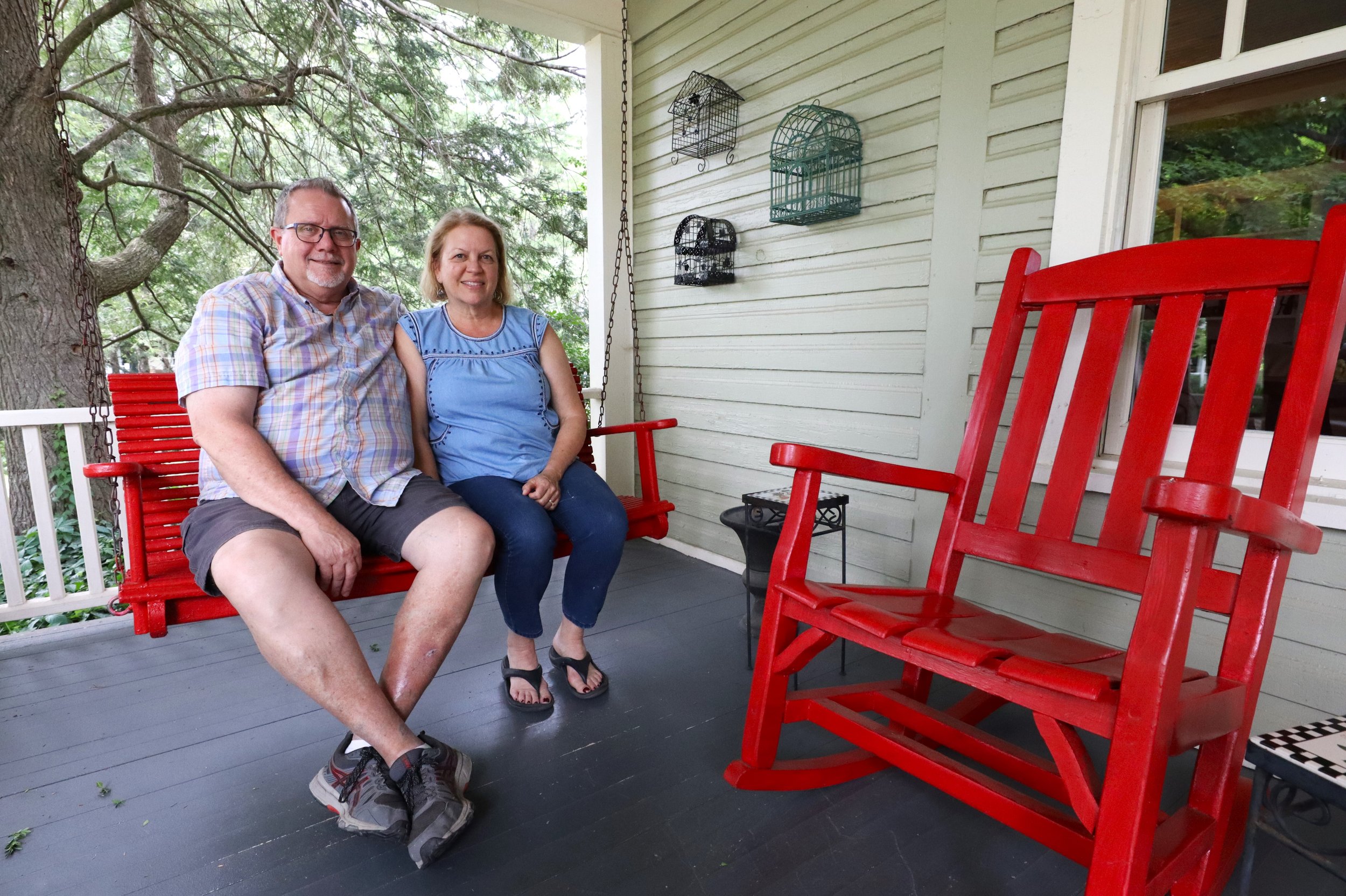 The Bowmans say goodbye to the Red Rocker Inn