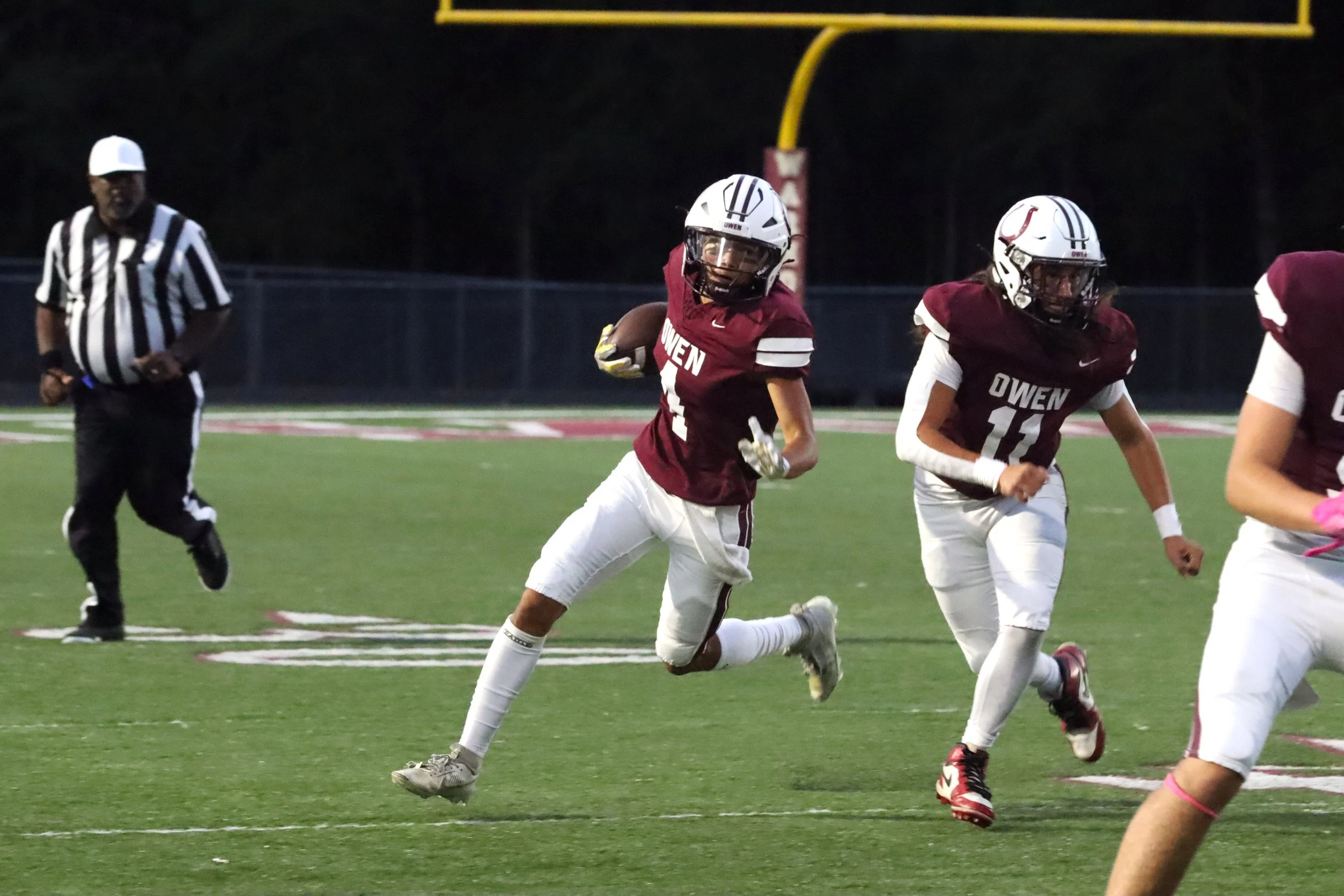 Owen falls in battle with West Henderson