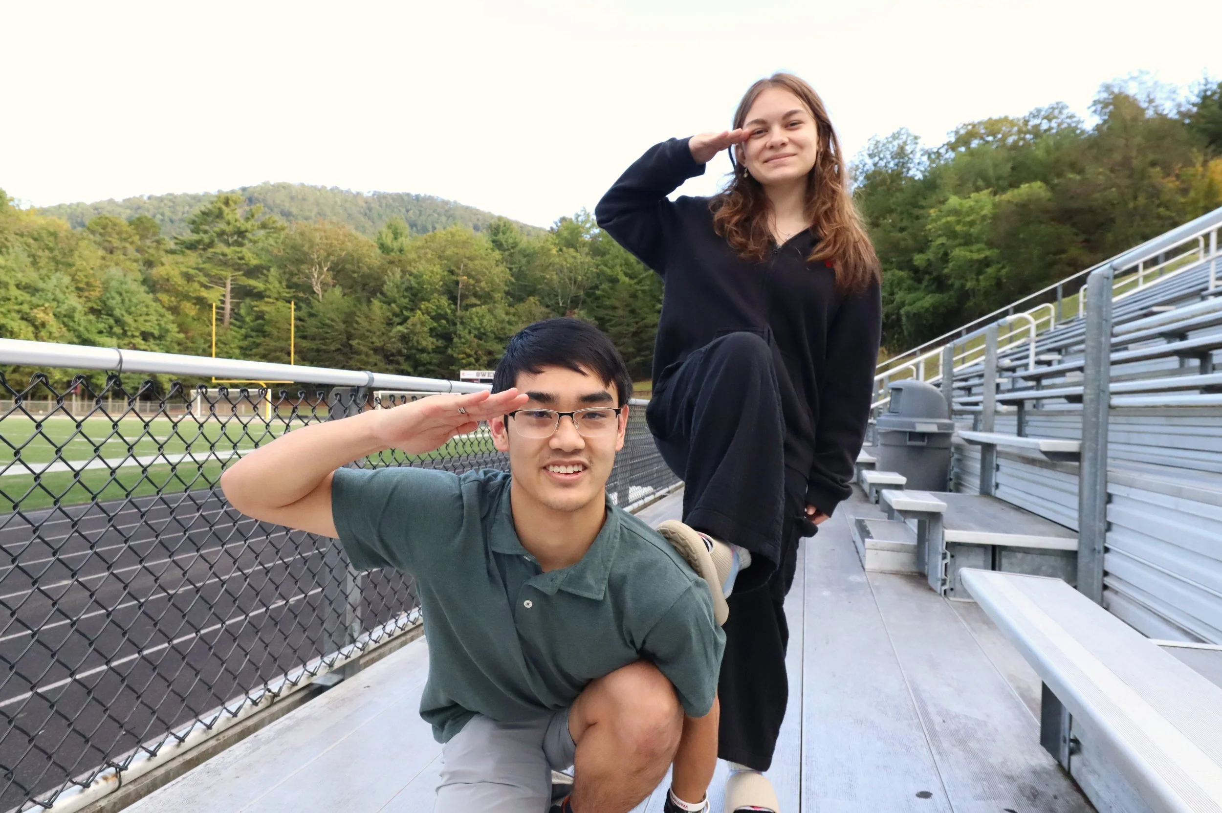 JROTC: Alyna Desindes and Jaiden Carlton