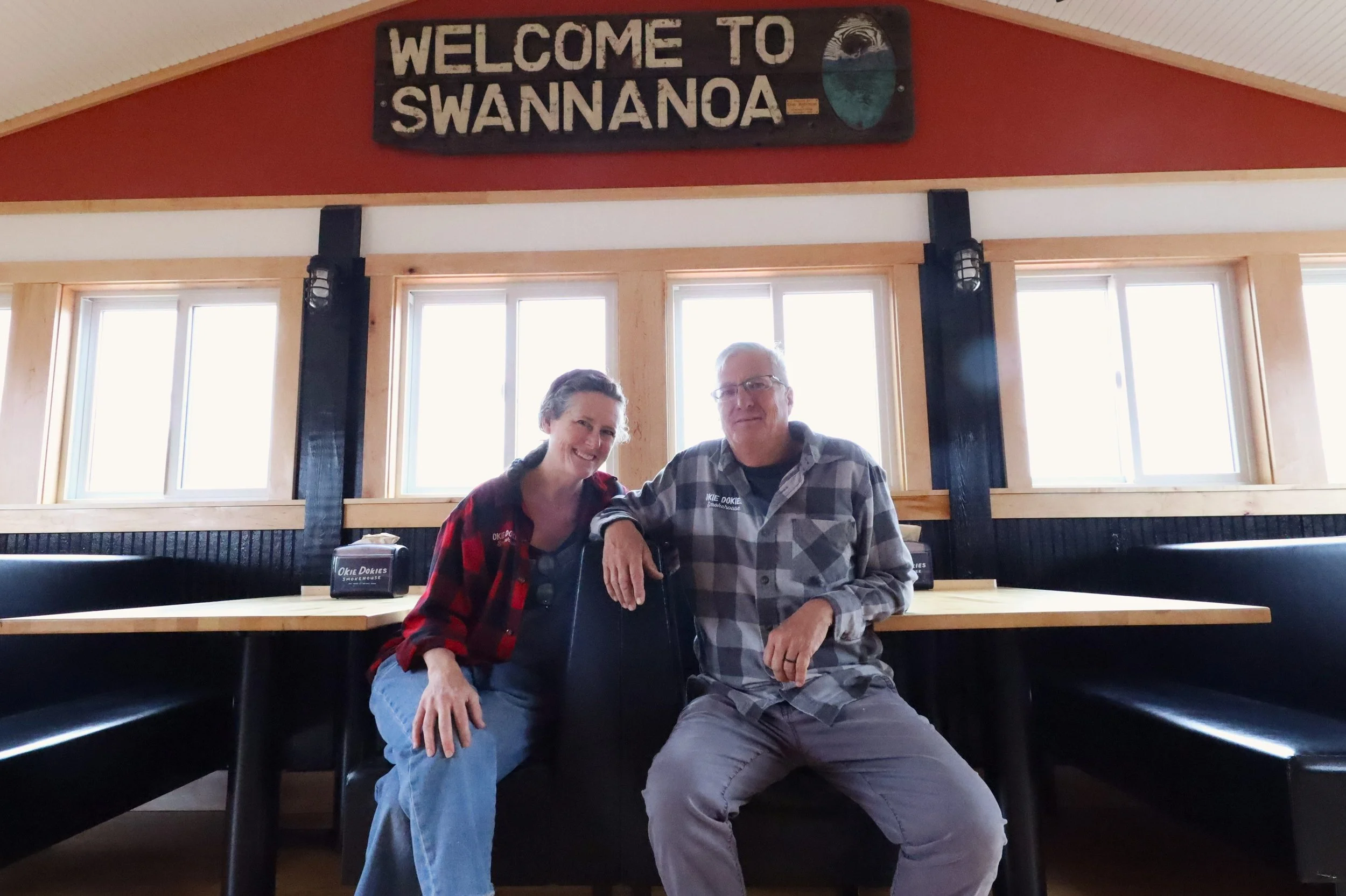 Okie Dokies gets ready to fire up the smoker for some 'Swannanoa swine dining'