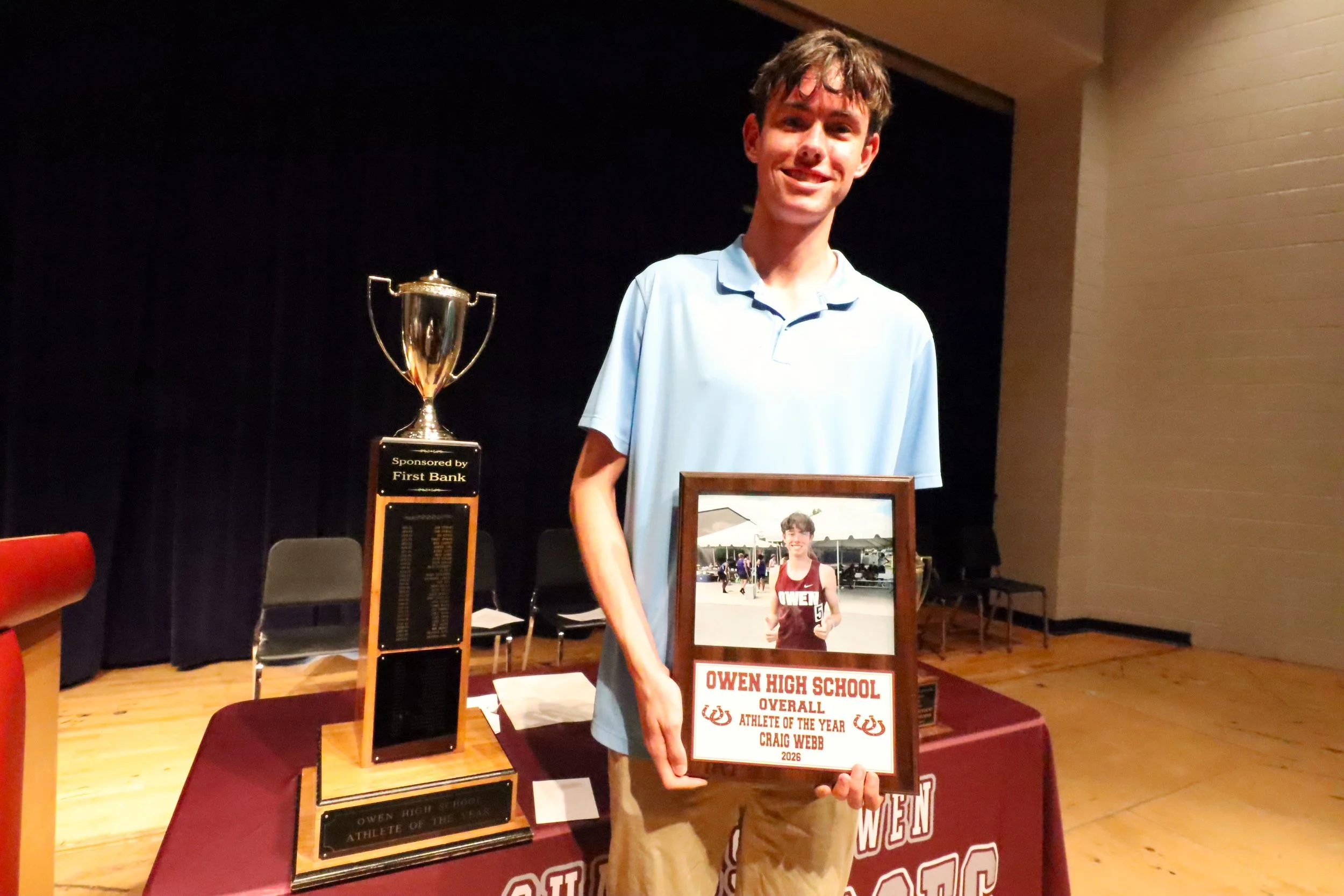 Craig Webb runs away with Owen Athlete of the Year honors