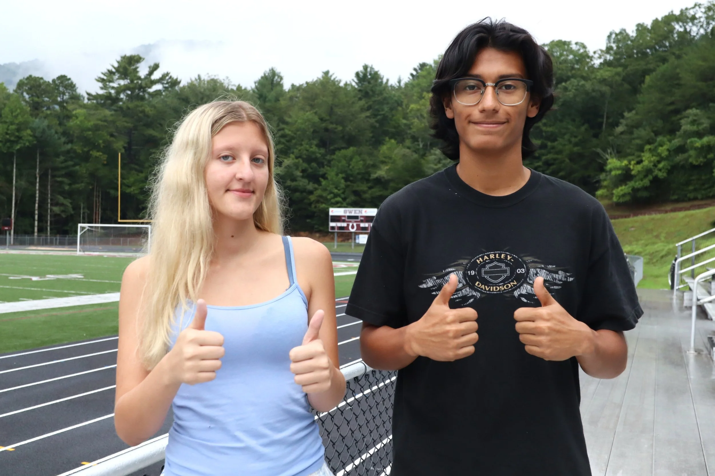 Emily Merrill (Health Care Careers) and Alex Argueta-Hernandez (Cross country)