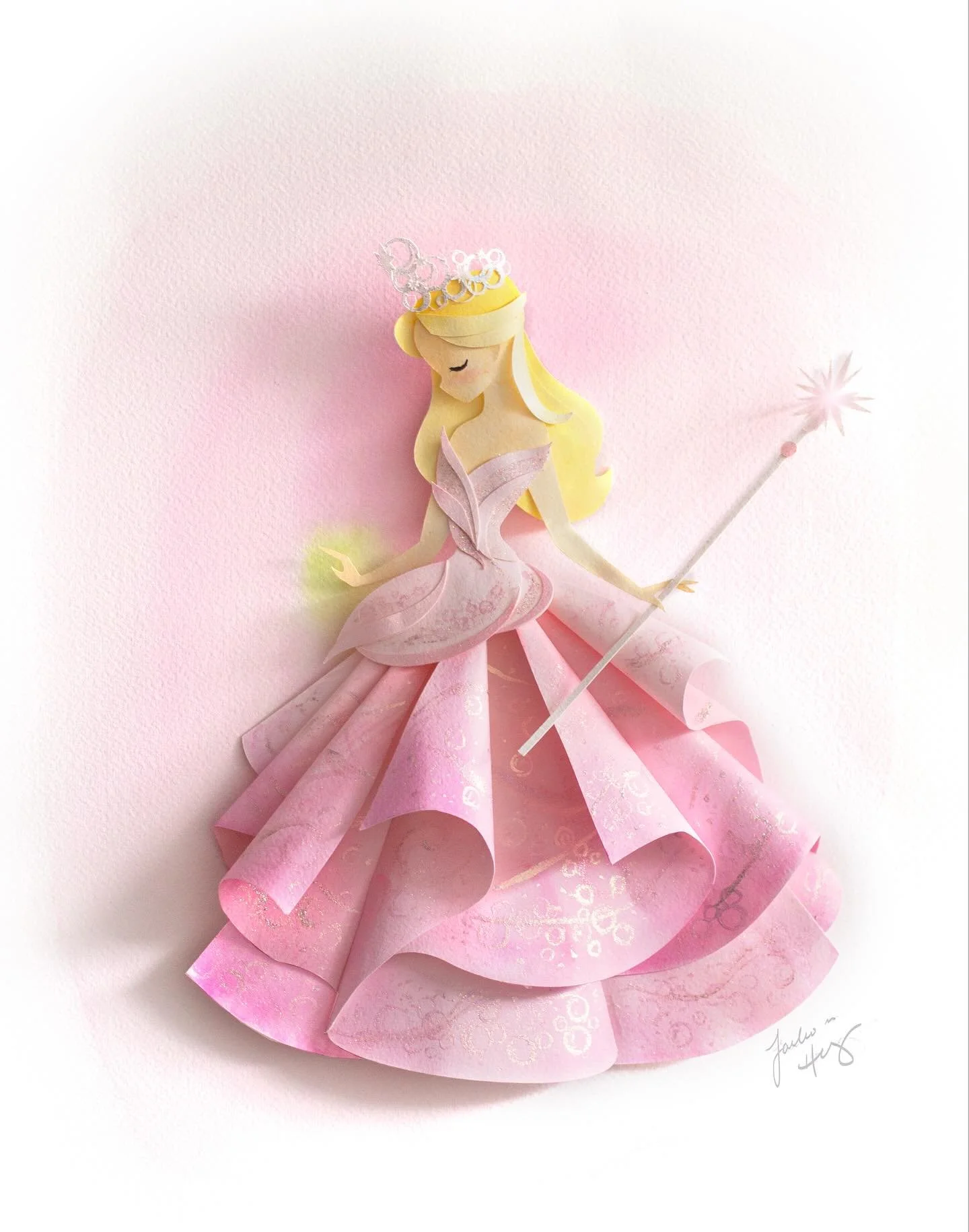 ✨ &ldquo;Because happy is what happens when all your dreams come true!&rdquo; ✨ Found the perfect sparkles with these gorgeous watercolor paints by @iuilewatercolors 💖🎀 #PaperArt #WickedInspired