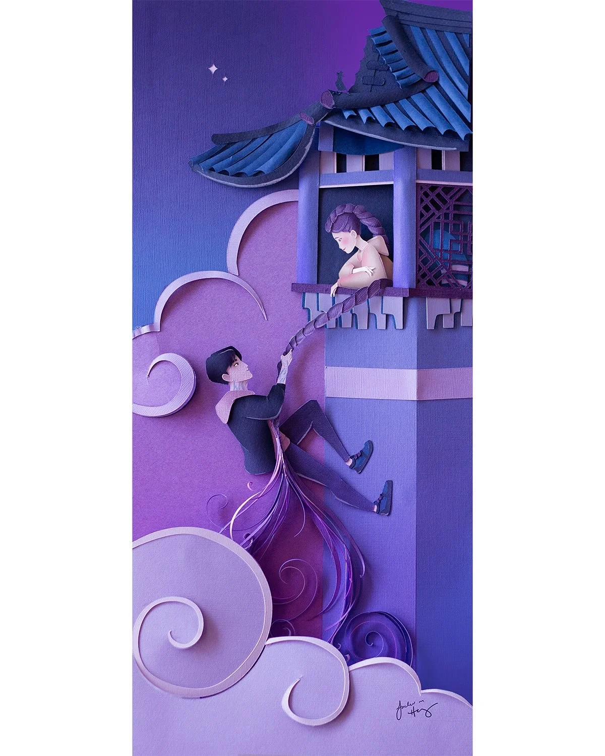 Rapunzel 4.0 - after a long delay, I finally was made time to make a new Rapunzel piece. This one was inspired by the non-stop playing of K-Pop Demon Hunters in the house per request of my kid. 😂