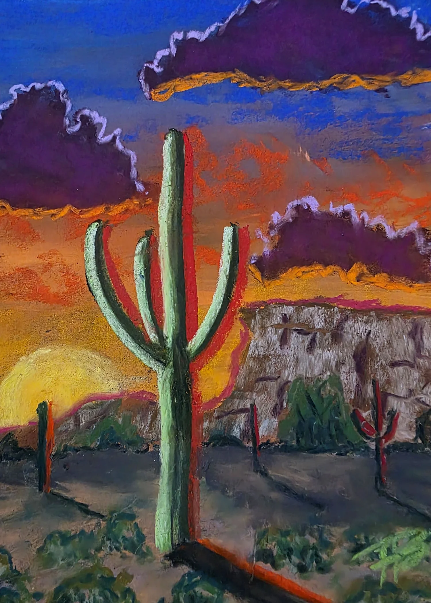 Saguaro Sunset 9 x12