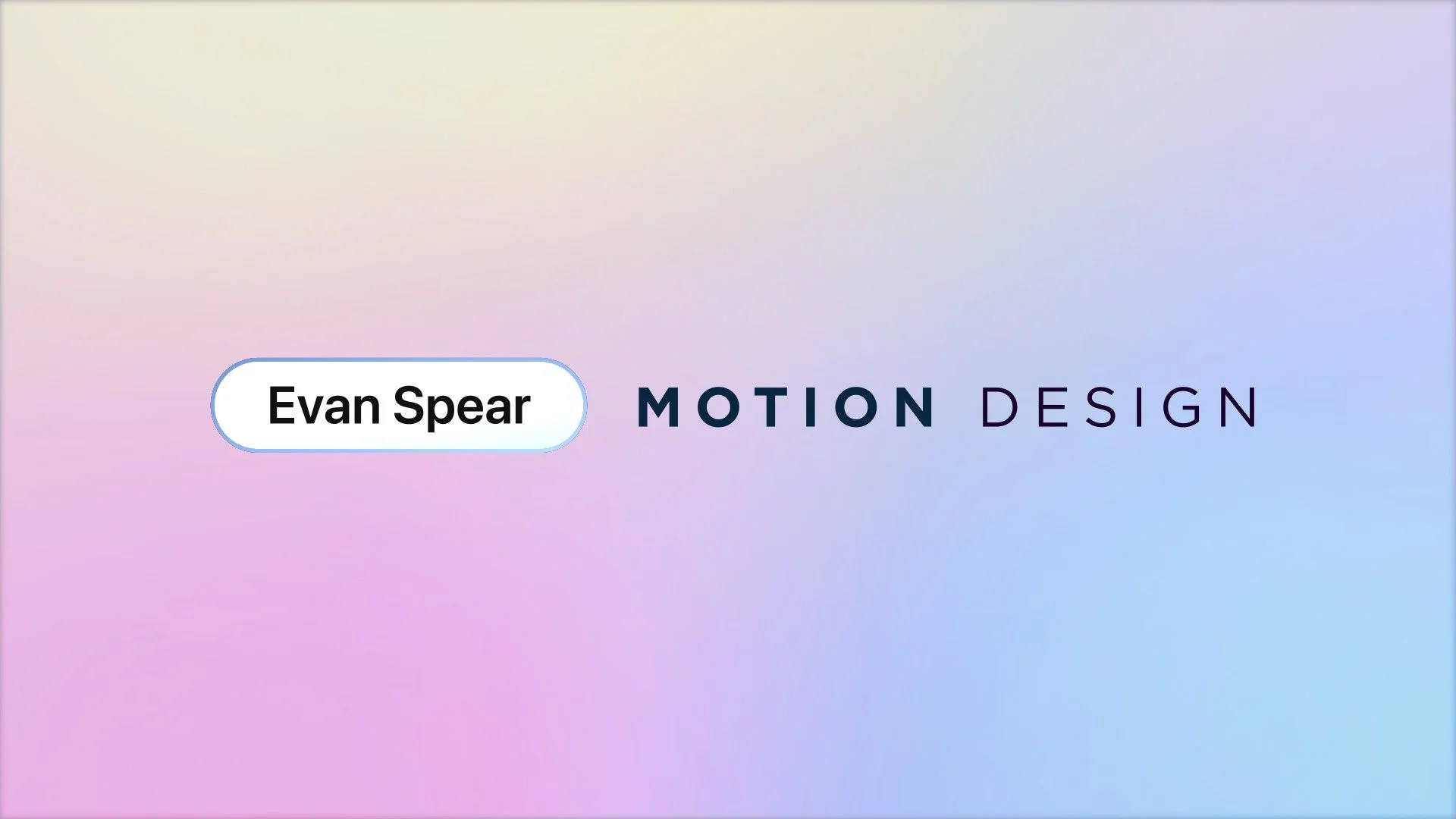 Evan Spear | Motion Design Sizzle