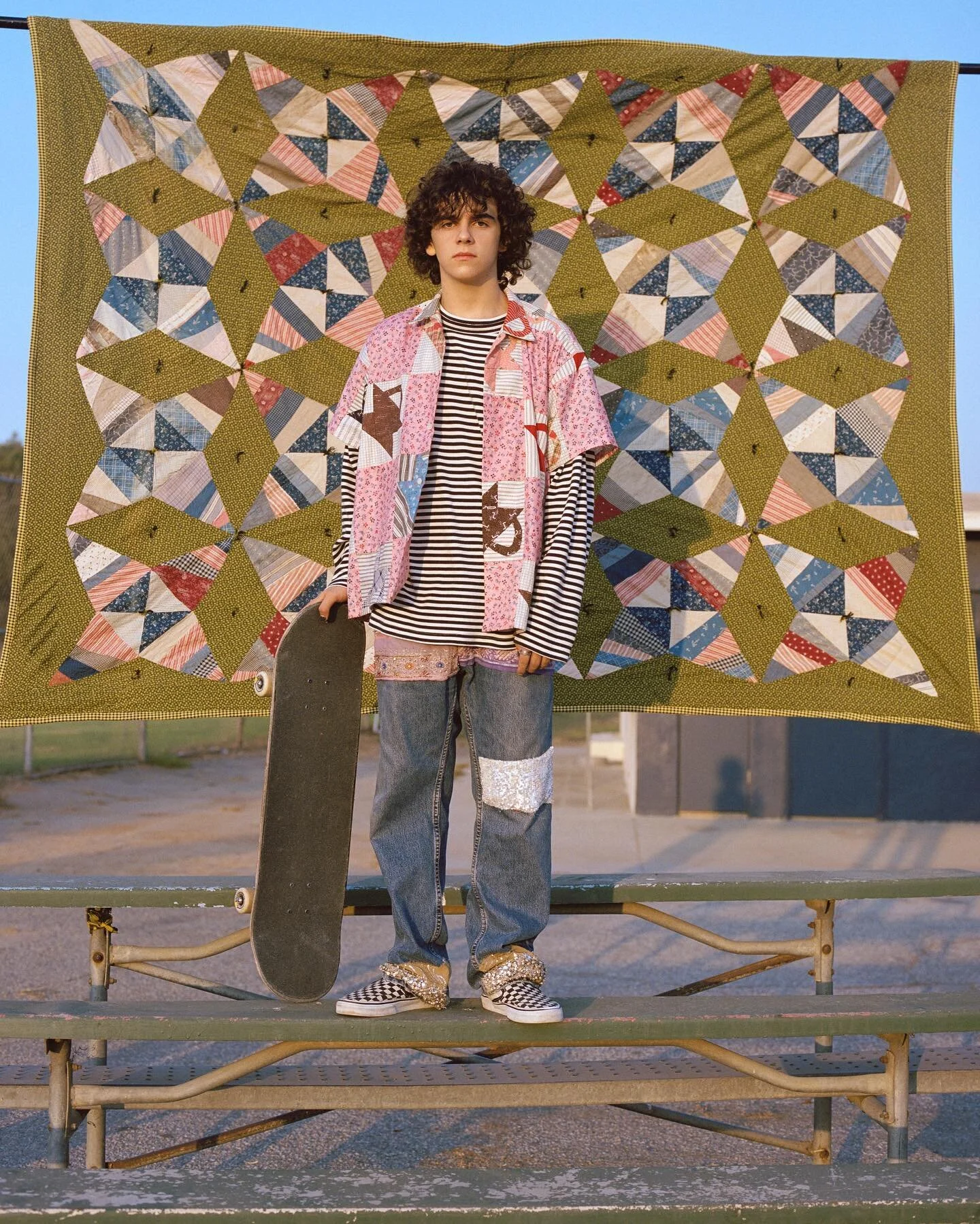 Double Whamz. #Fbf + swipe for brilliant art of Original American Studies cover-boy @jackdgrazer wearing Bode by @dritch &amp; @jakesammis, further immortalized by @turn.me.yellow 📺 #WhatIf #thesimpsons had a teenage son? #jackdylangrazer