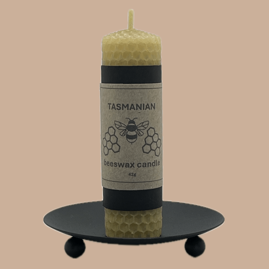 42g Tasmanian rolled beeswax candle