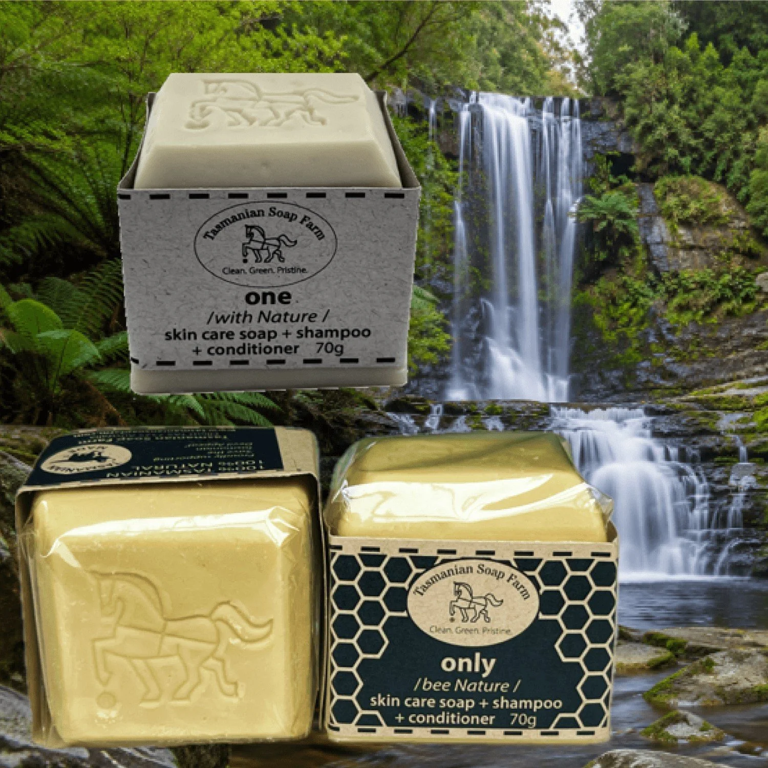 Tasmanian Soap Farm shampoo-conditioner soaps