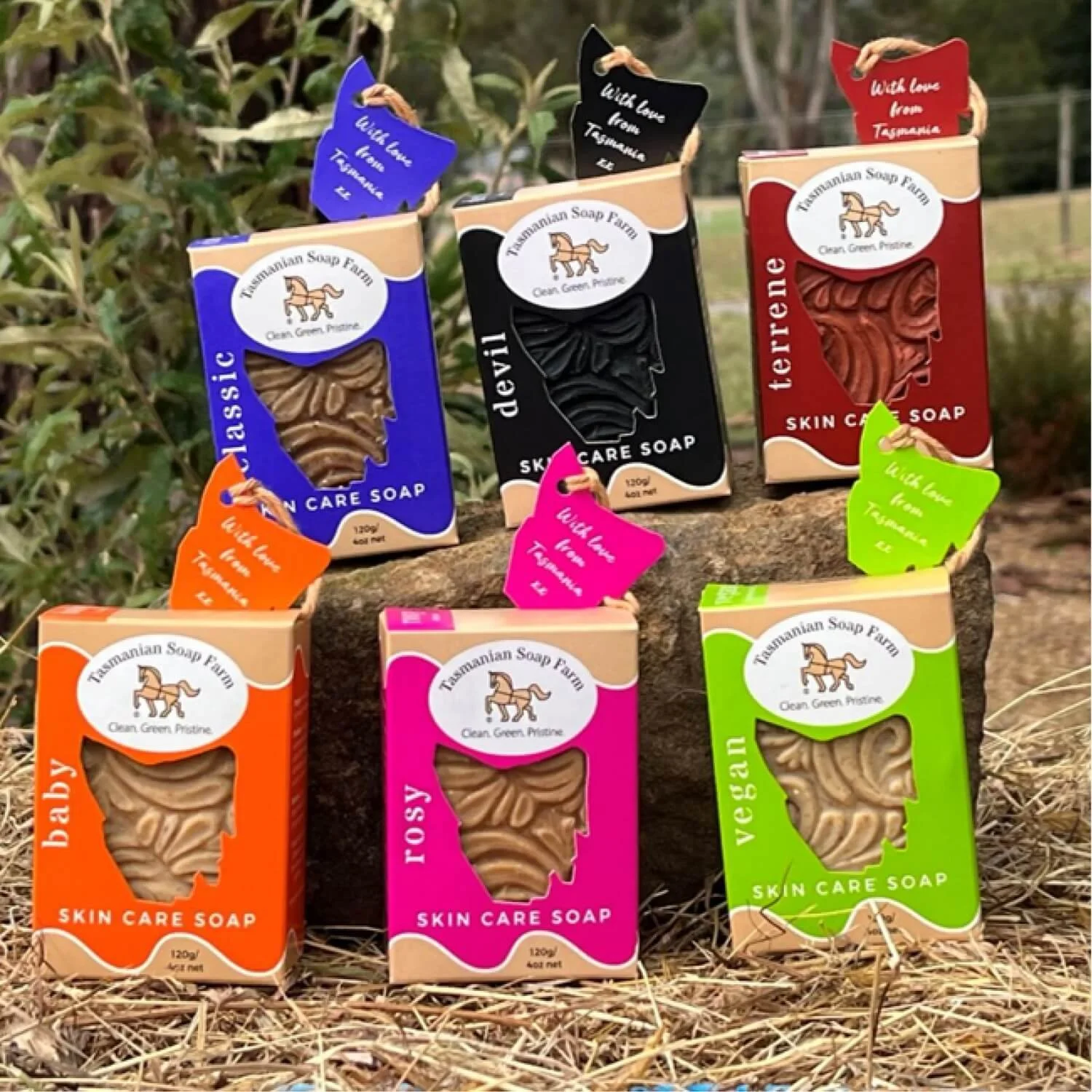 Tasmanian Soap Farm's gift boxed skin care soaps