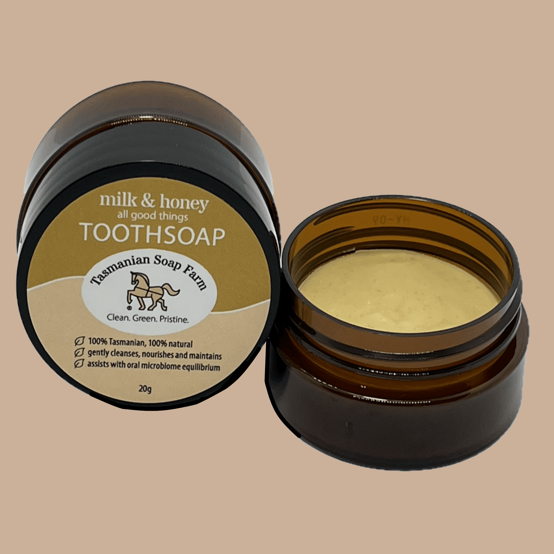 Tasmanian Soap Farm | Clean, Green, Pristine Farmacy Products Made of Tasmania │Toothsoap | milk-amp-honey-toothsoap-in-a-pot