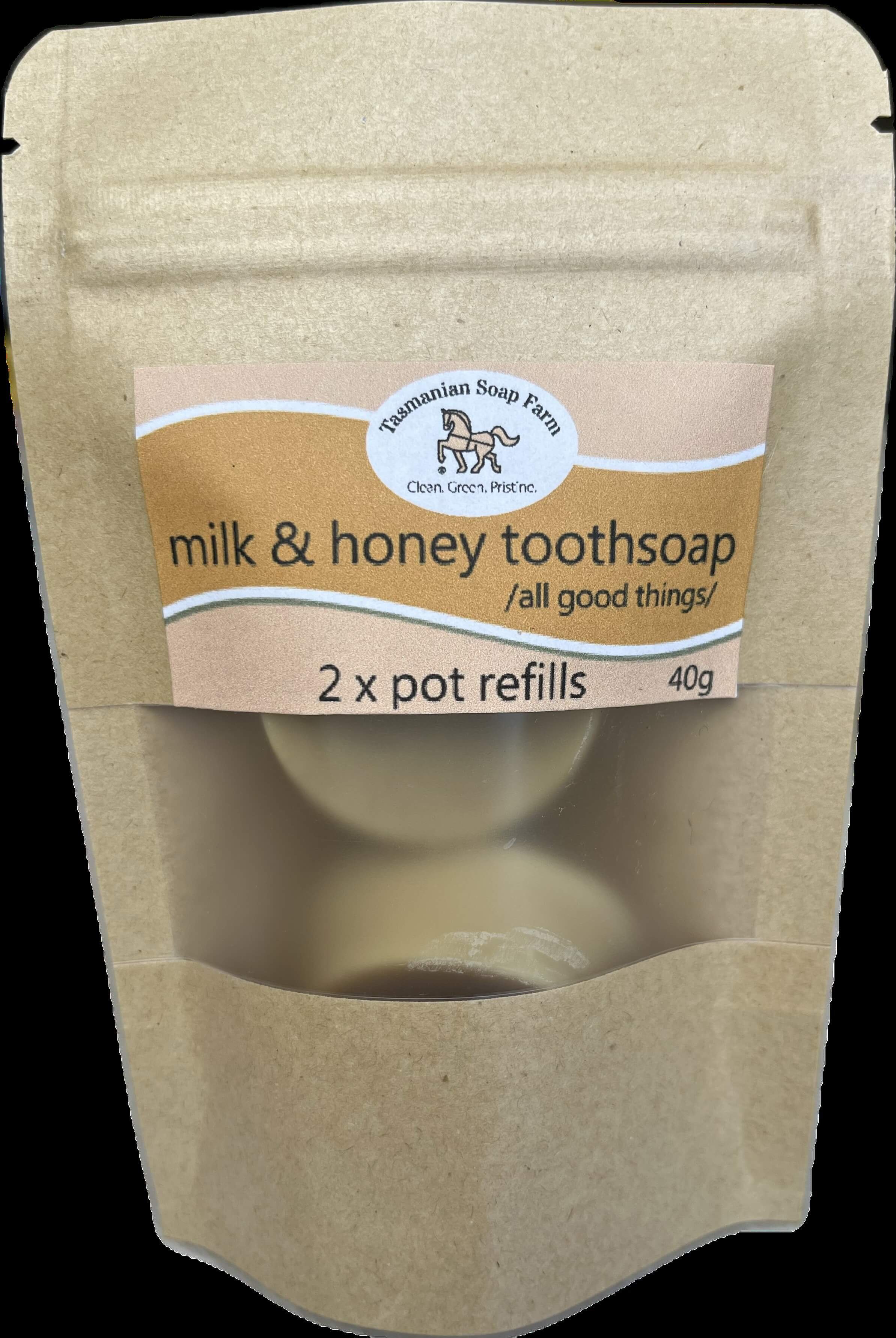 Tasmanian Soap farm-milk & honey toothsoap pot refills.jpeg